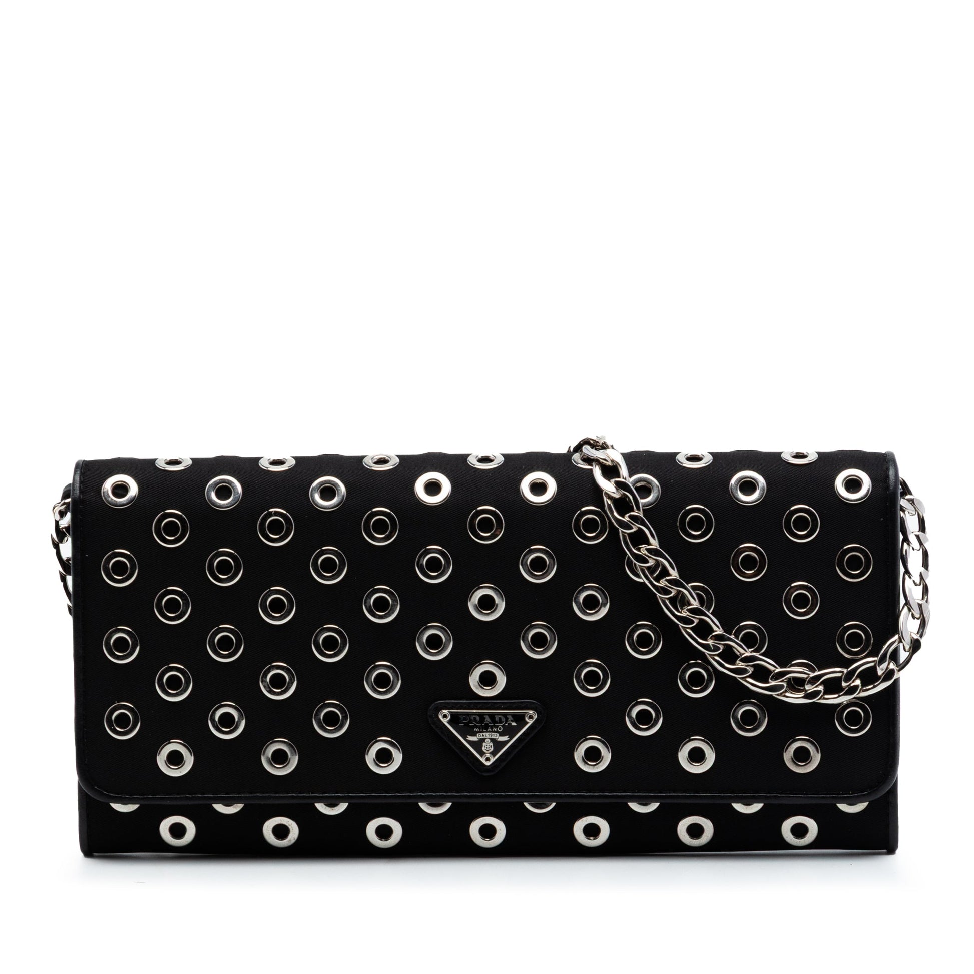 Prada Tessuto Grommet Wallet On Chain