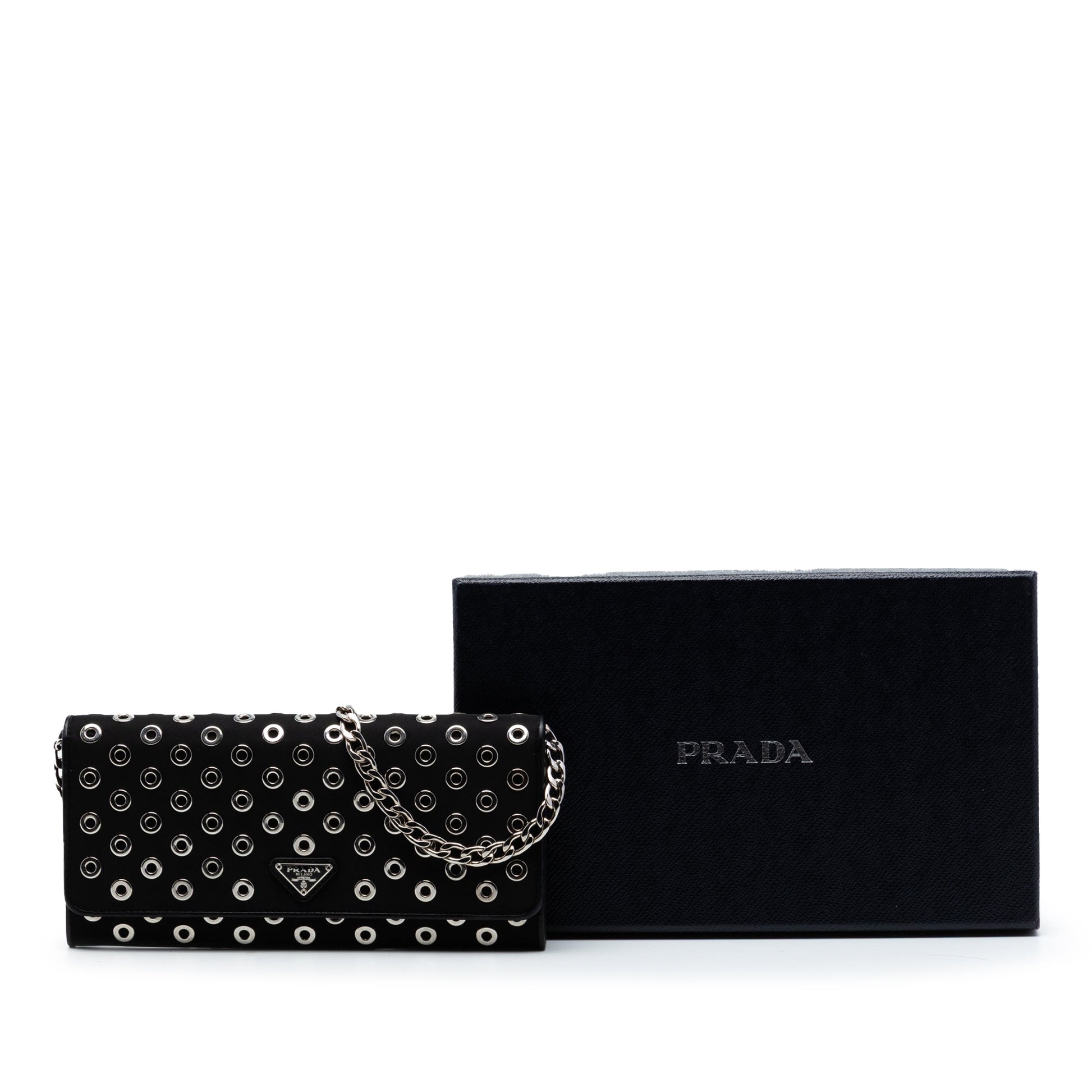 Prada Tessuto Grommet Wallet On Chain