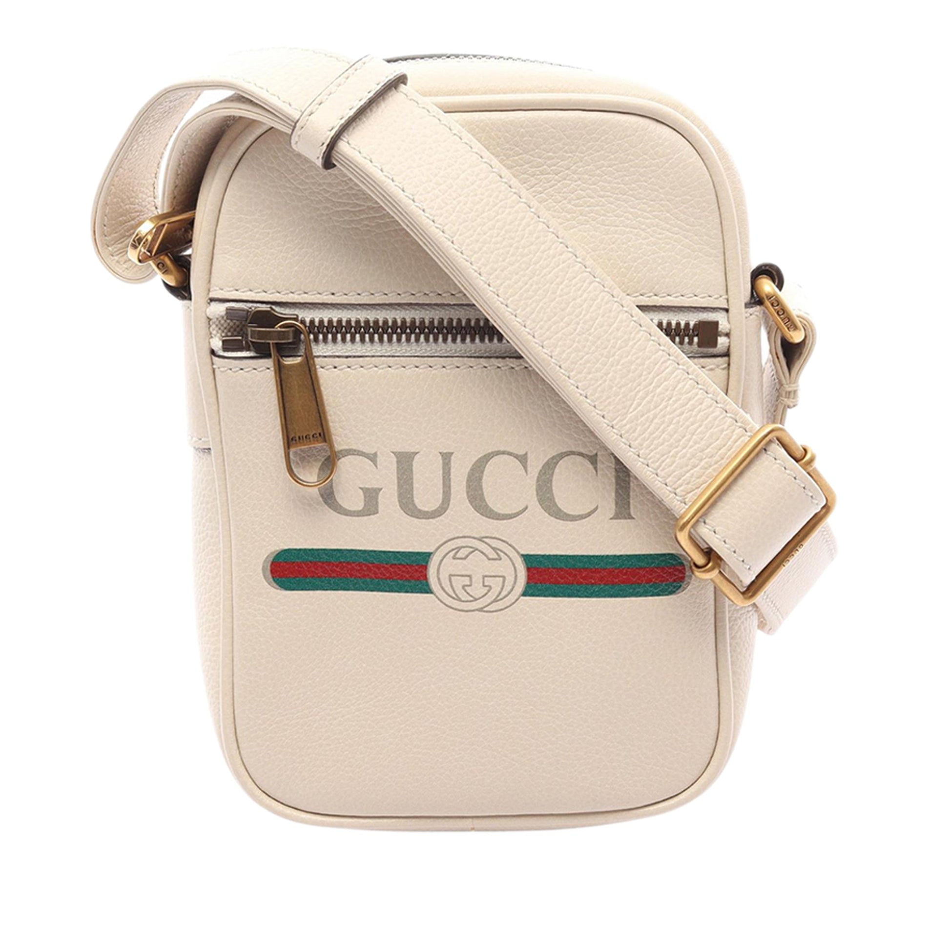 Gucci Mini Grained Calfskin Logo Crossbody