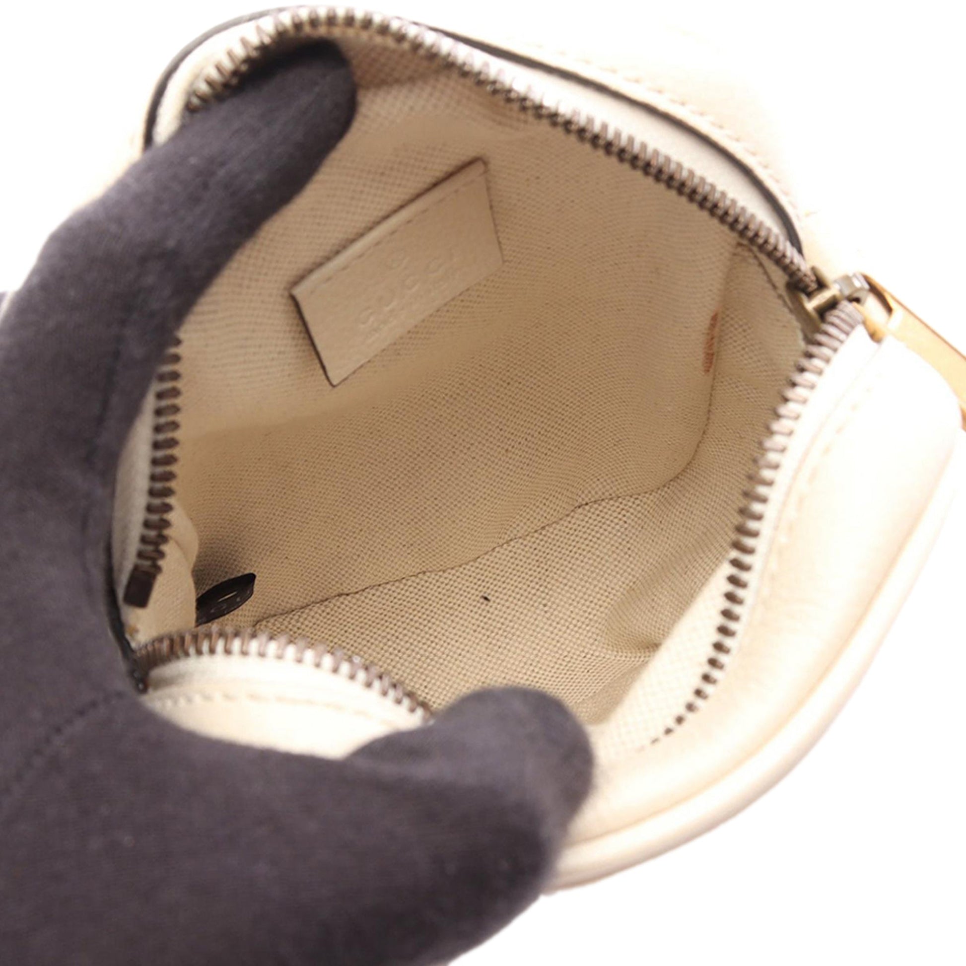 Gucci Mini Grained Calfskin Logo Crossbody