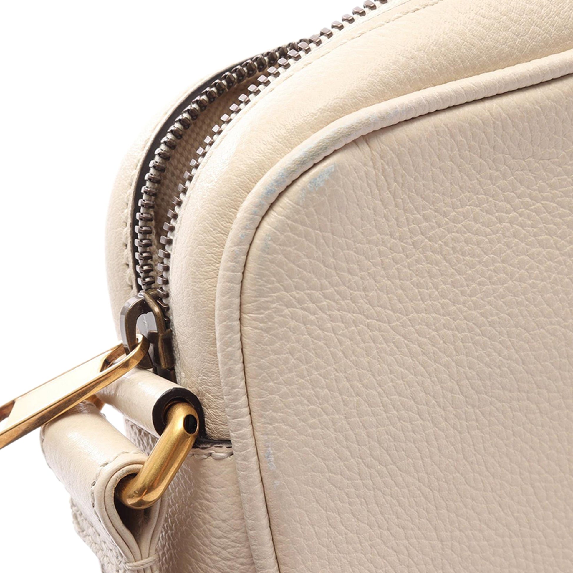 Gucci Mini Grained Calfskin Logo Crossbody