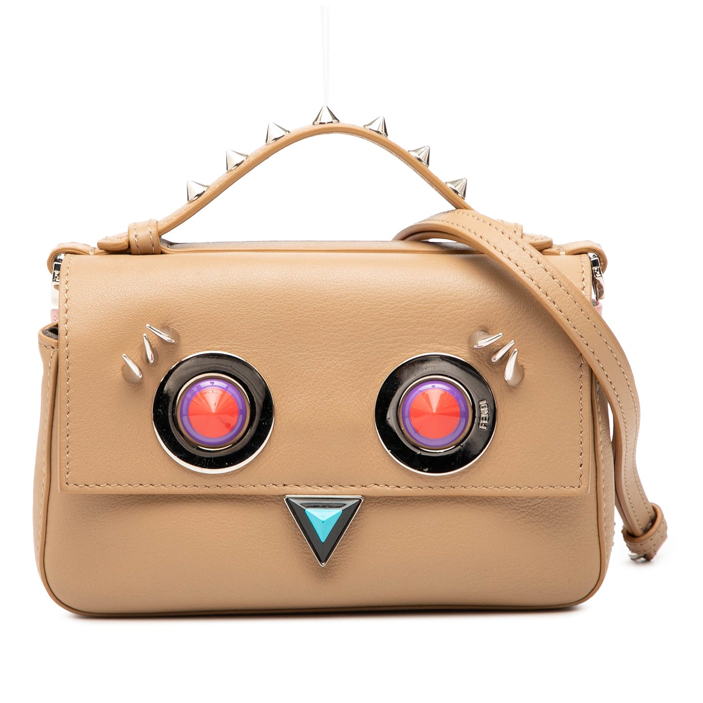 Fendi Micro Leather Hypnoteyes Double Baguette Satchel
