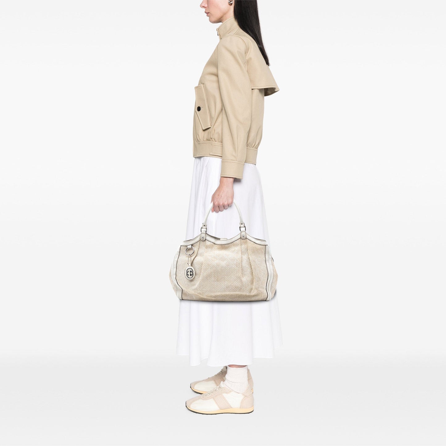 Gucci Large Diamante Raffia Sukey Tote