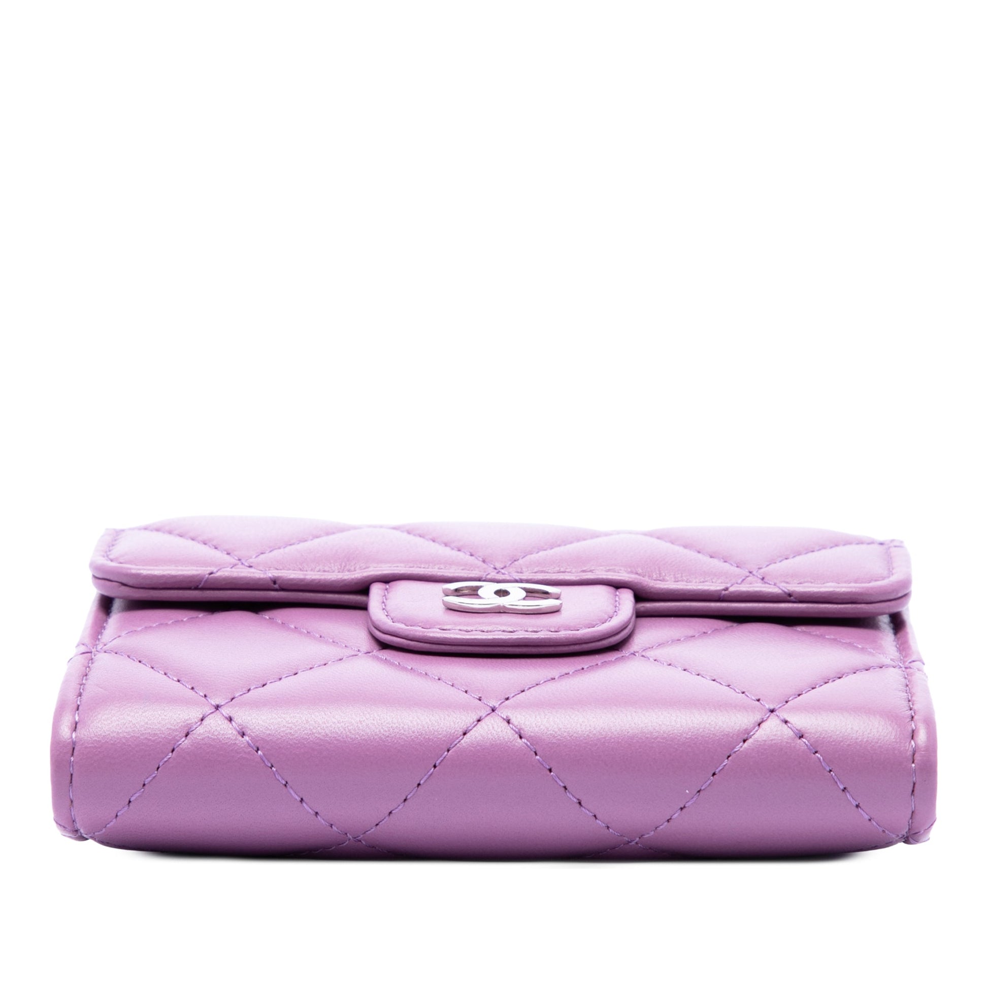 Chanel CC Quilted Lambskin Flap Card Holder on Chain