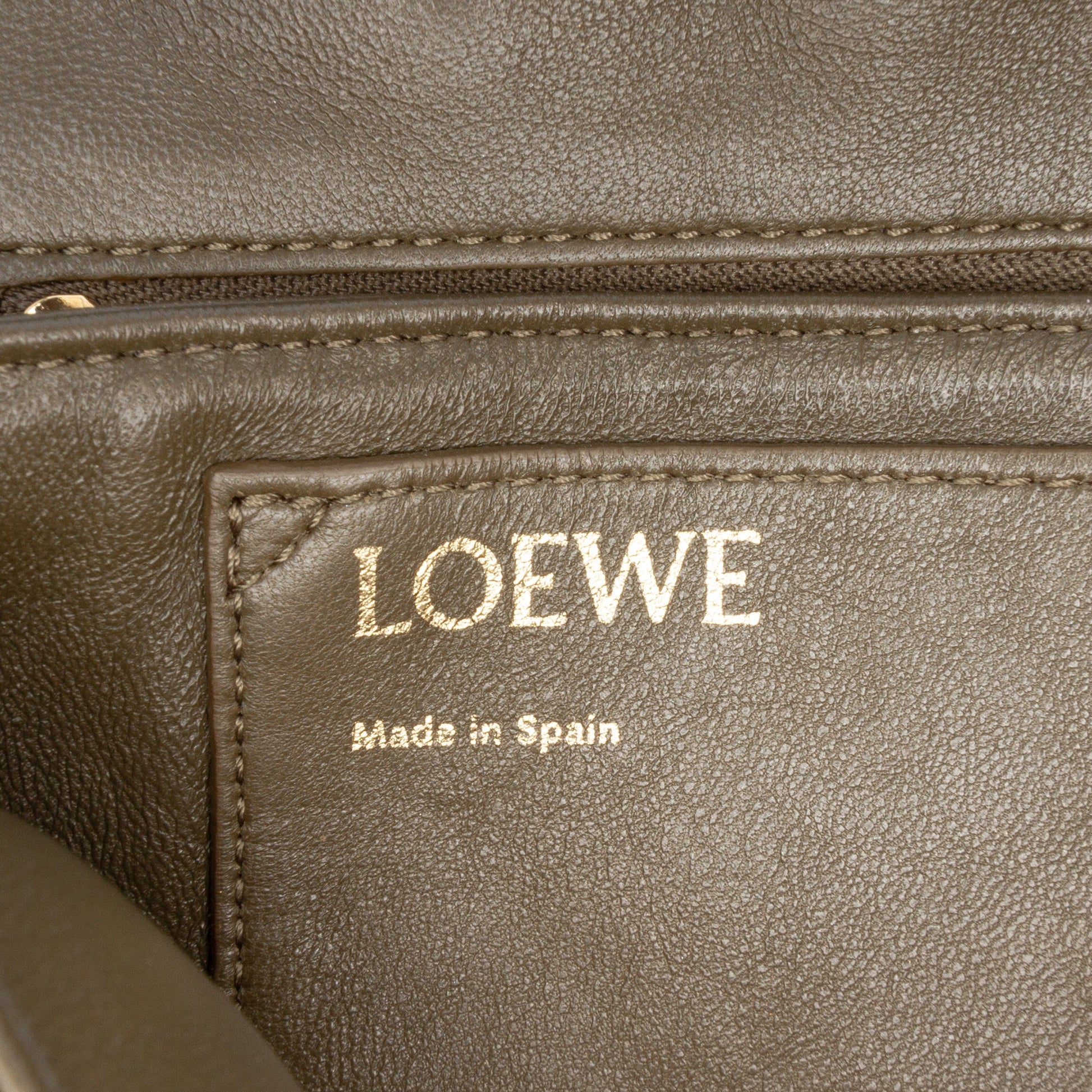 LOEWE Shiny Lambskin Goya Puffer Bag