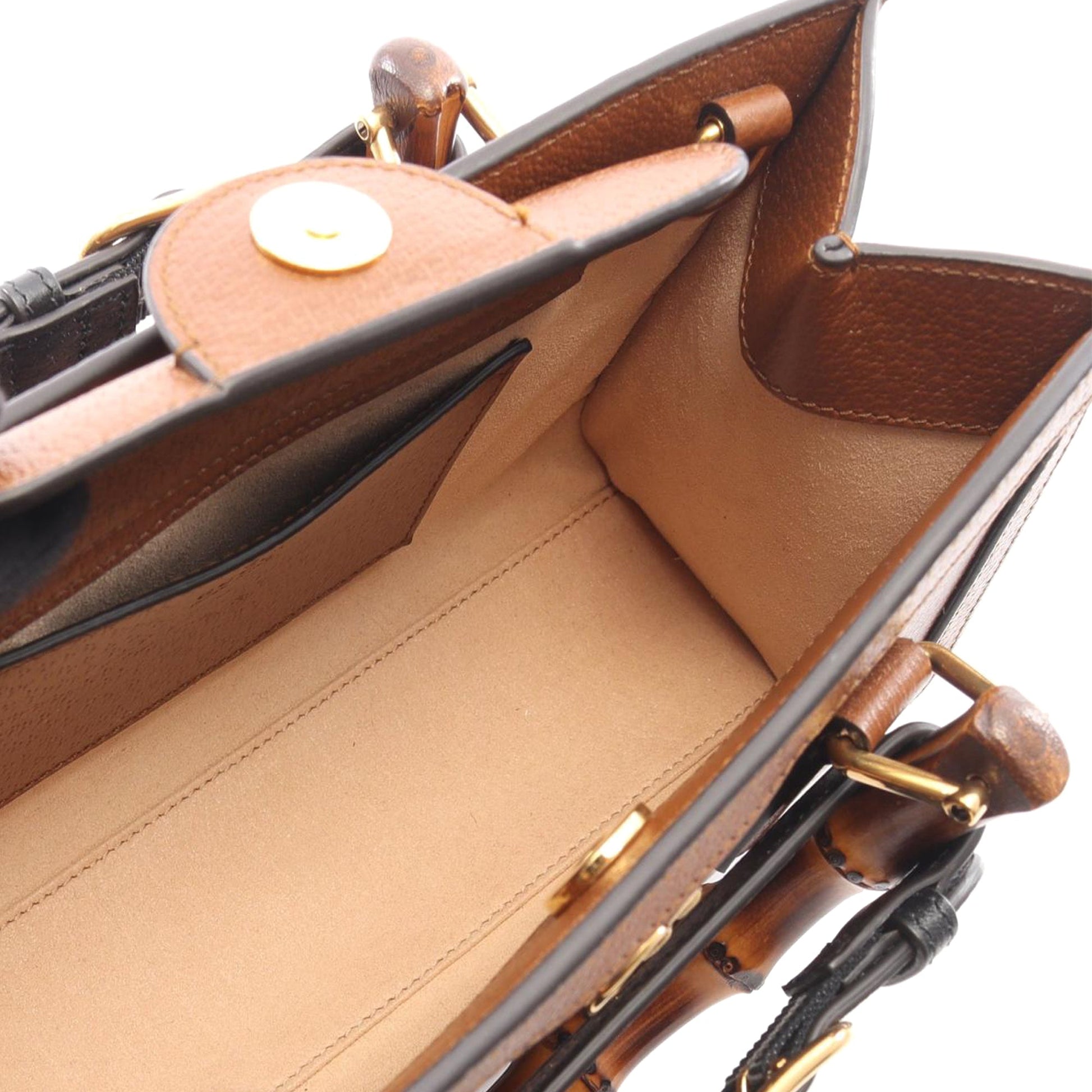 Gucci Small Calfskin Bamboo Diana Satchel