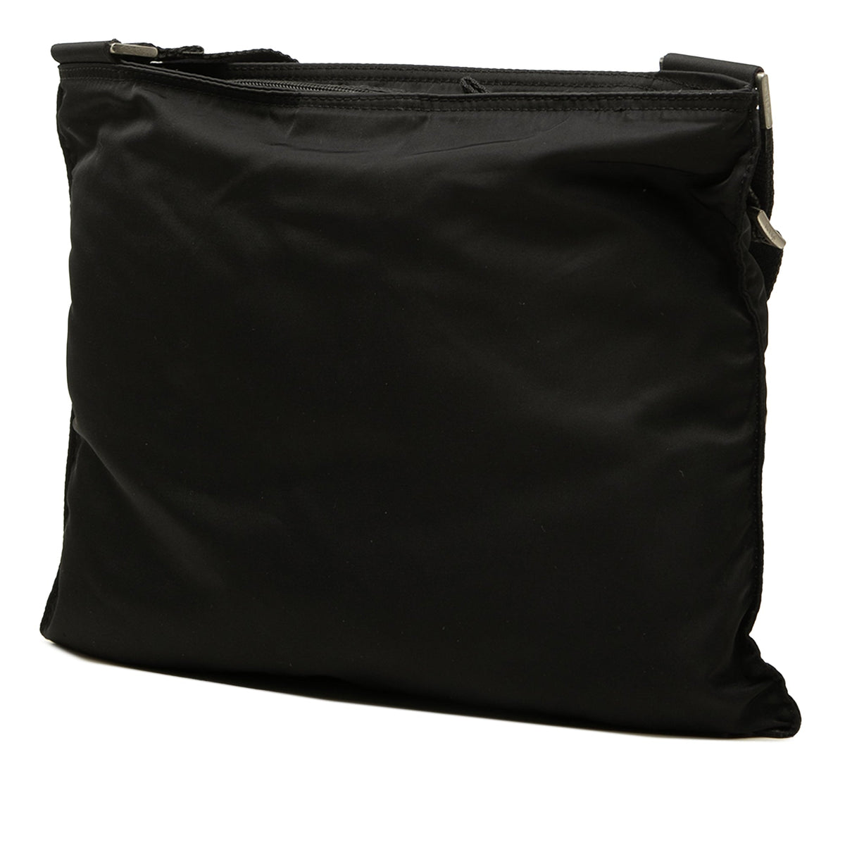Prada Tessuto Zip Top Crossbody — Black