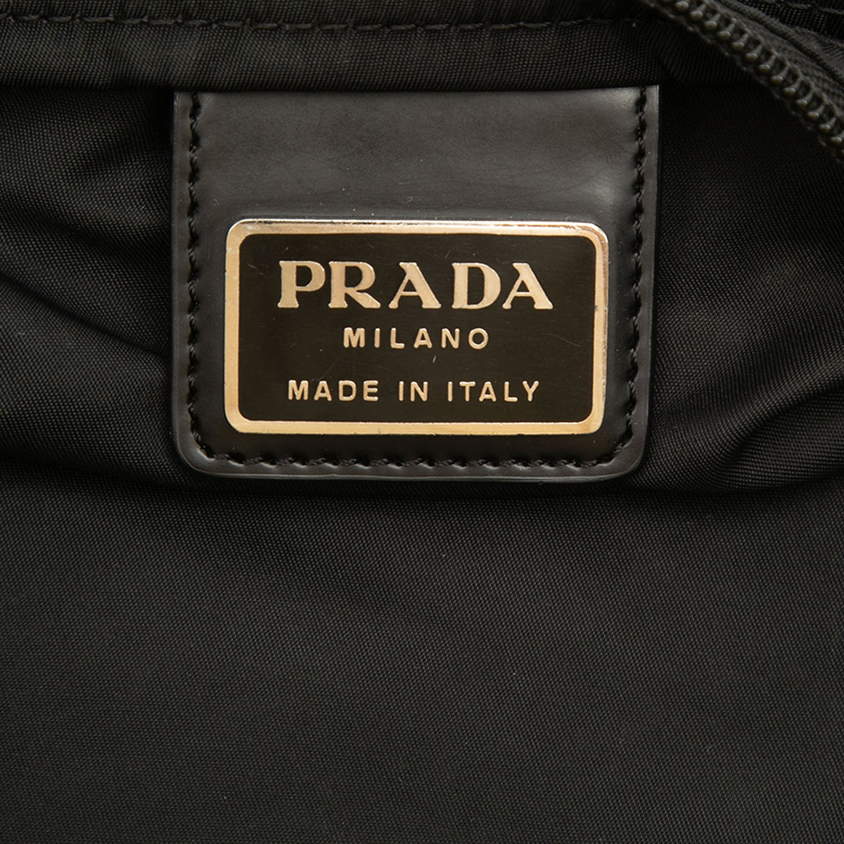 Prada Tessuto Zip Top Crossbody — Black