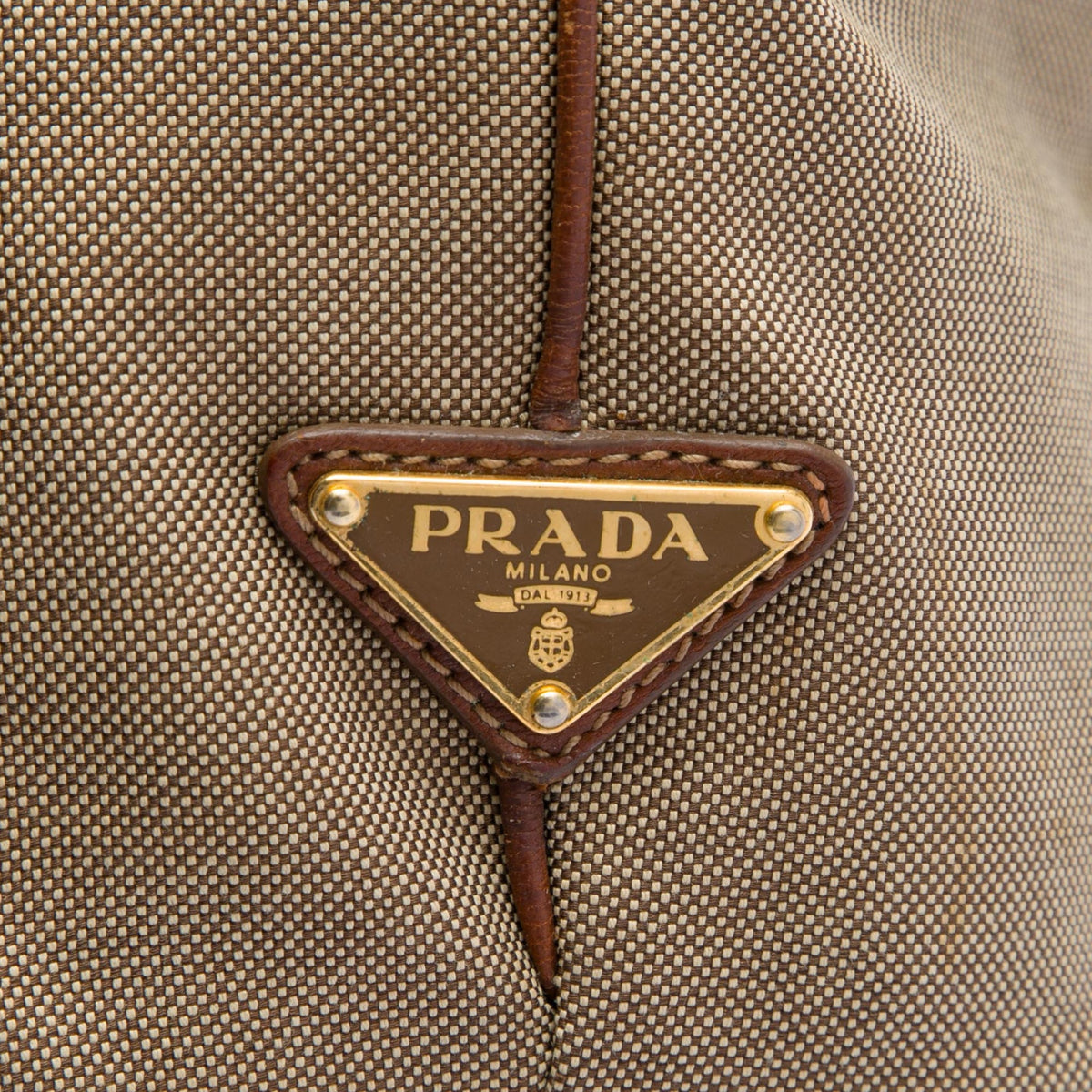 Prada Canvas Canapa Logo Tote — Brown