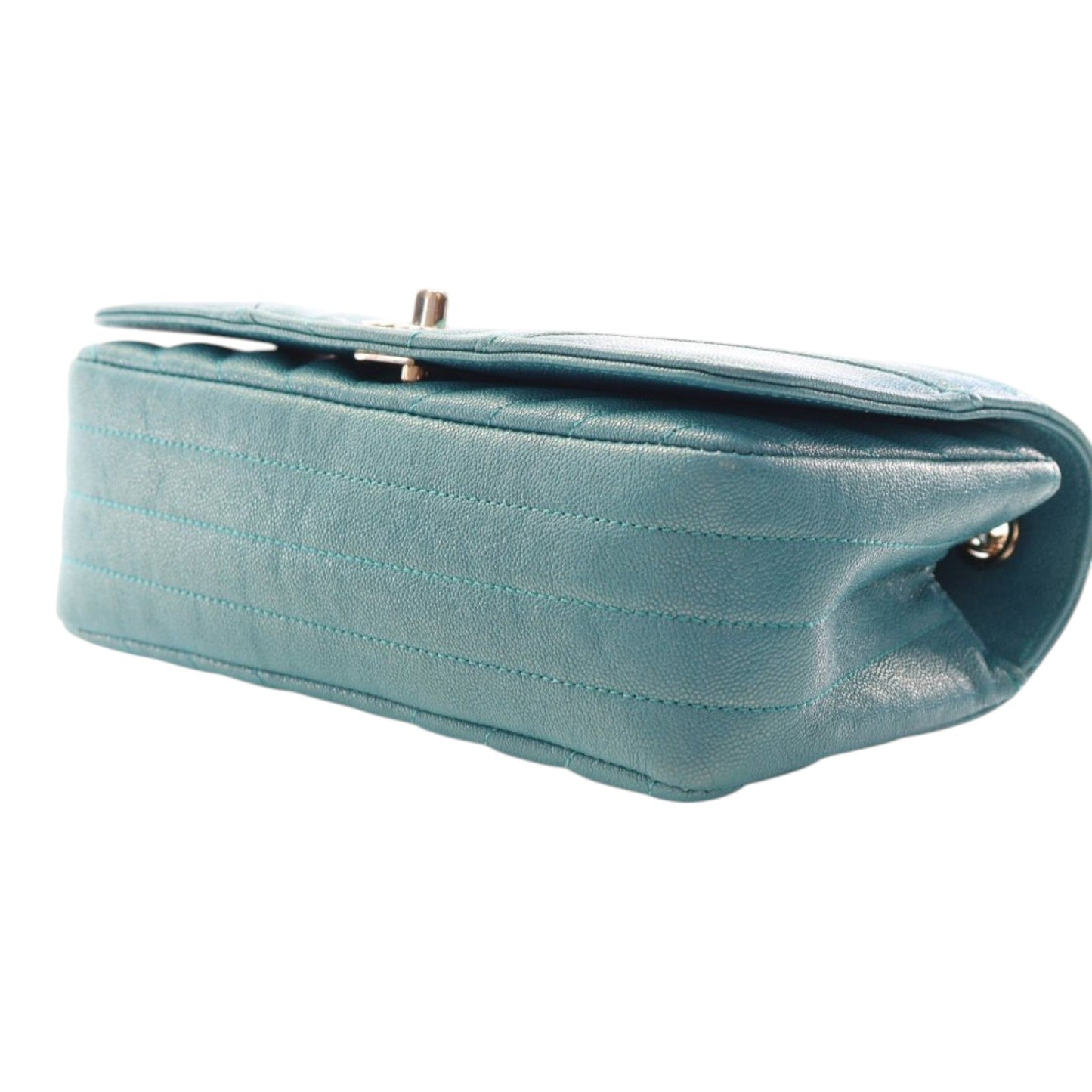 Mini Chevron Caviar Statement Flap