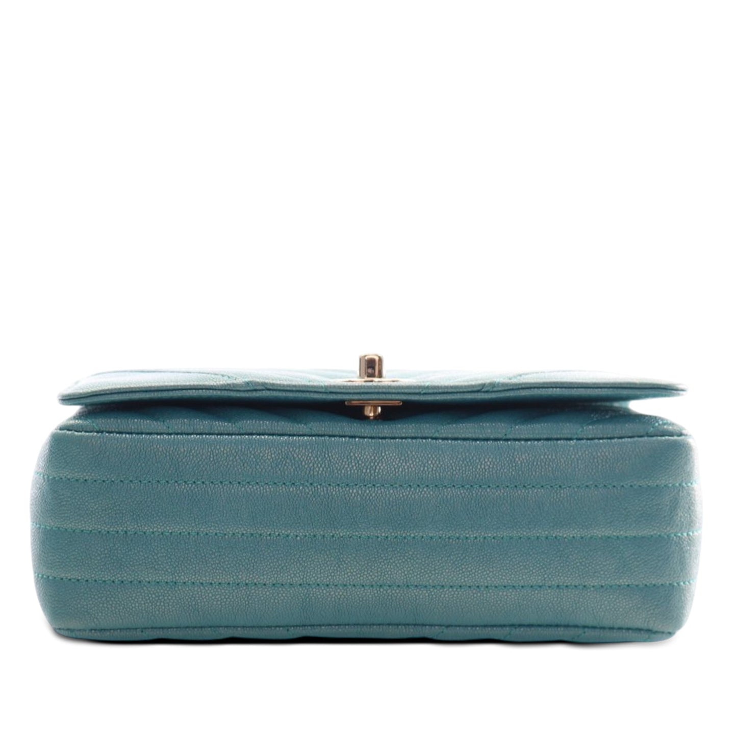 Mini Chevron Caviar Statement Flap