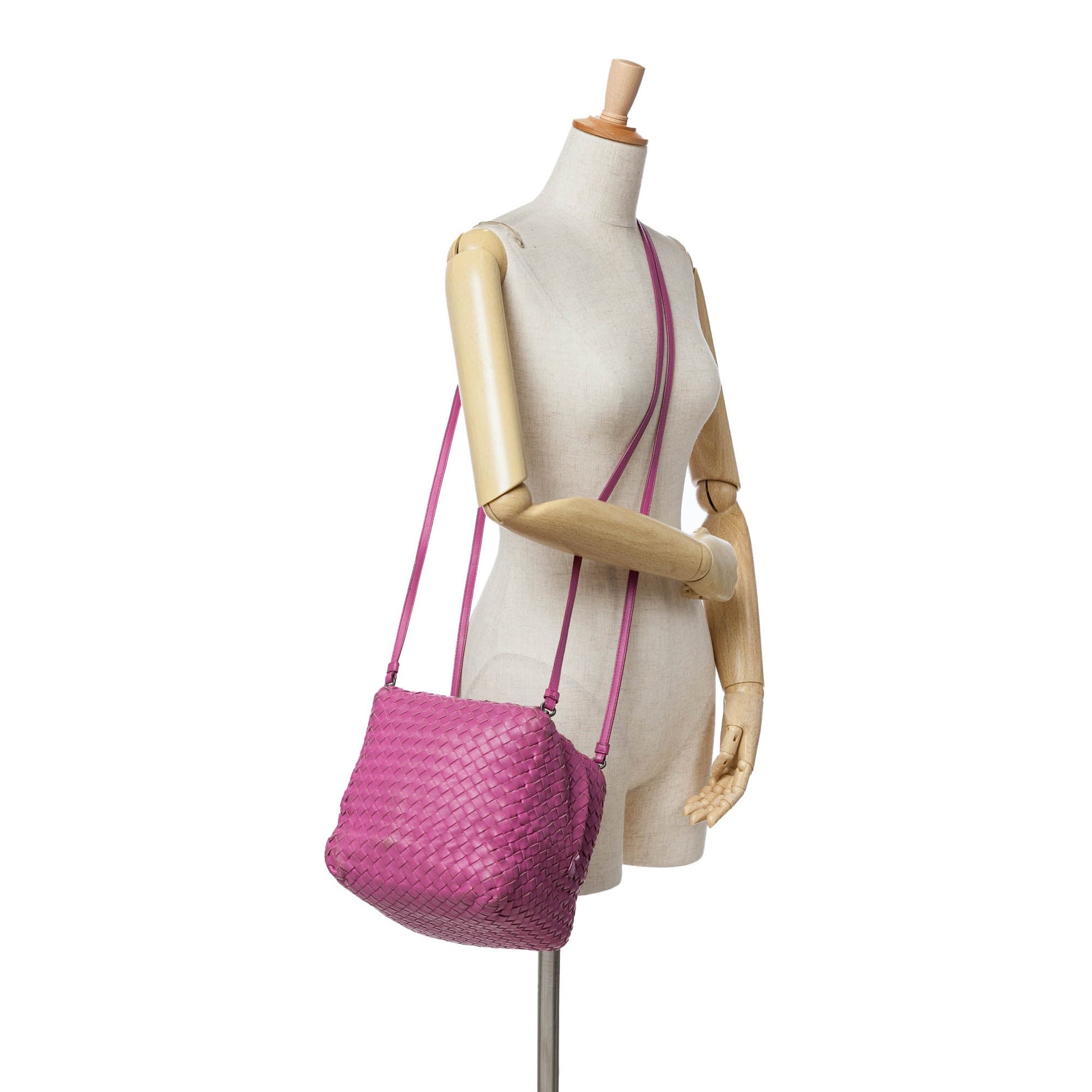 Bottega Veneta Nappa Intrecciato Cube Crossbody