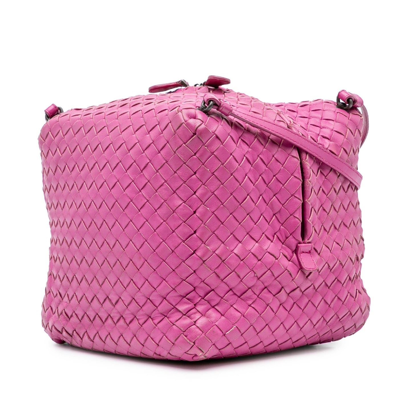 Bottega Veneta Nappa Intrecciato Cube Crossbody