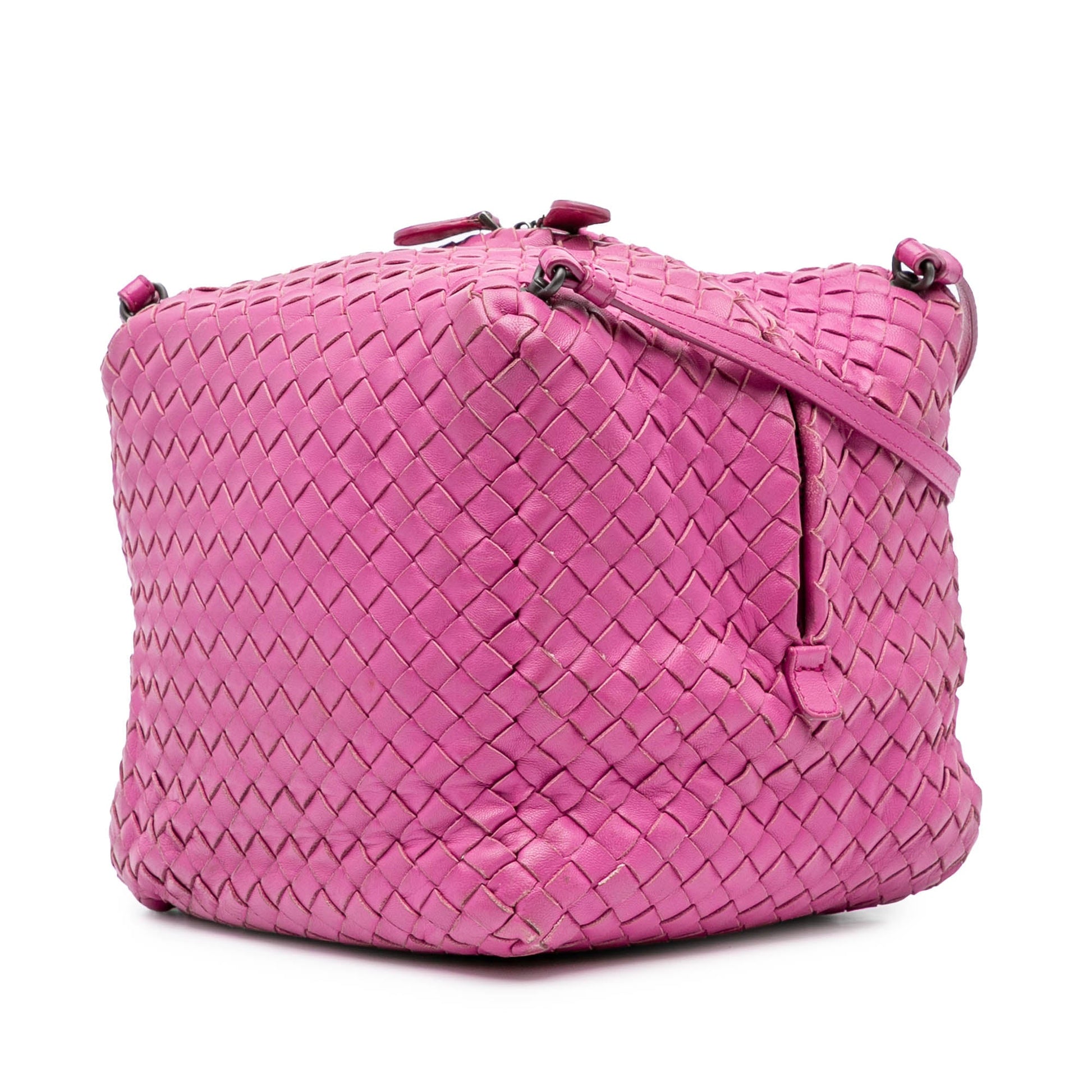 Bottega Veneta Nappa Intrecciato Cube Crossbody