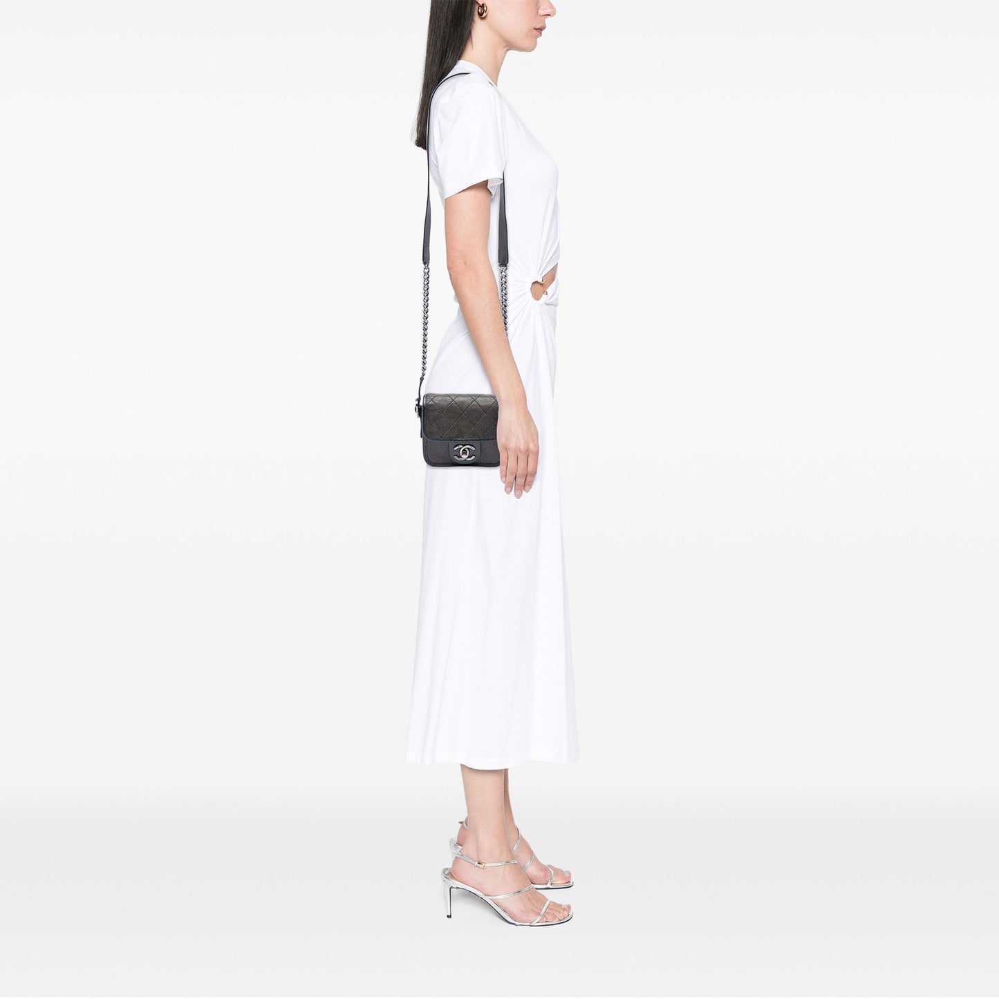 Chanel Paris Bombay Mini Quilted Iridescent Calfskin Back to School Single Flap