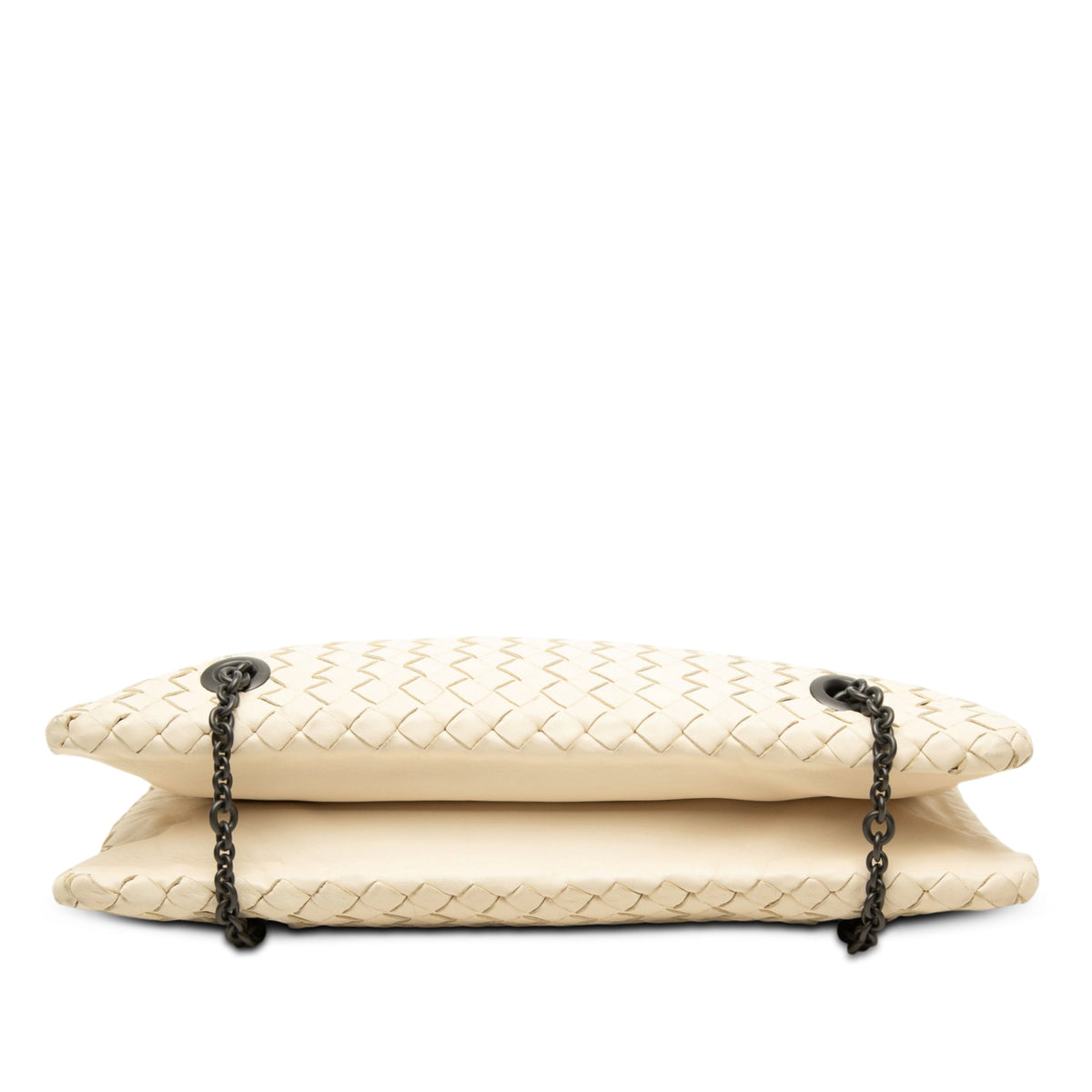 Bottega Veneta Nappa Intrecciato Duo Shoulder Bag — White
