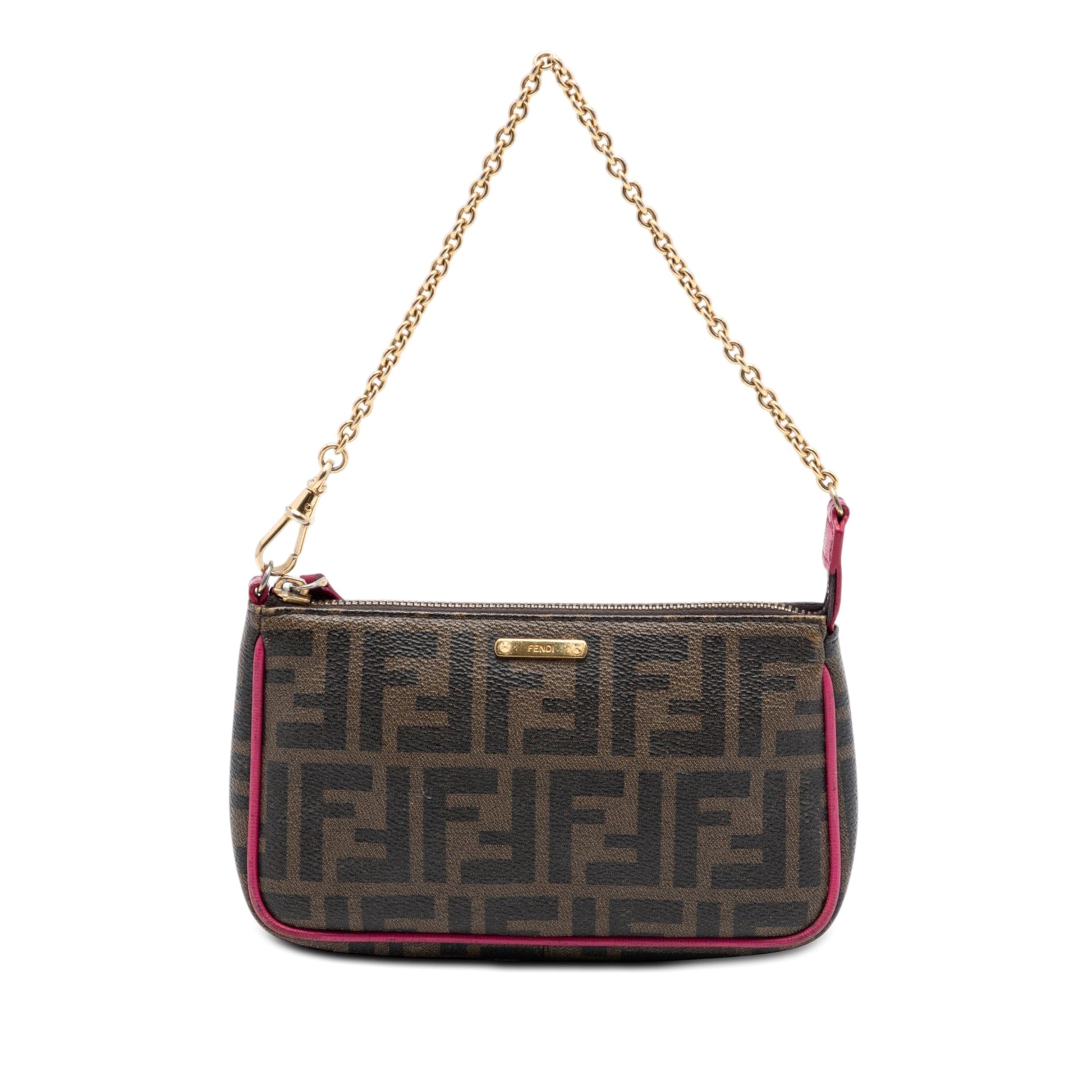 Fendi Zucca Spalmati Chain Pochette