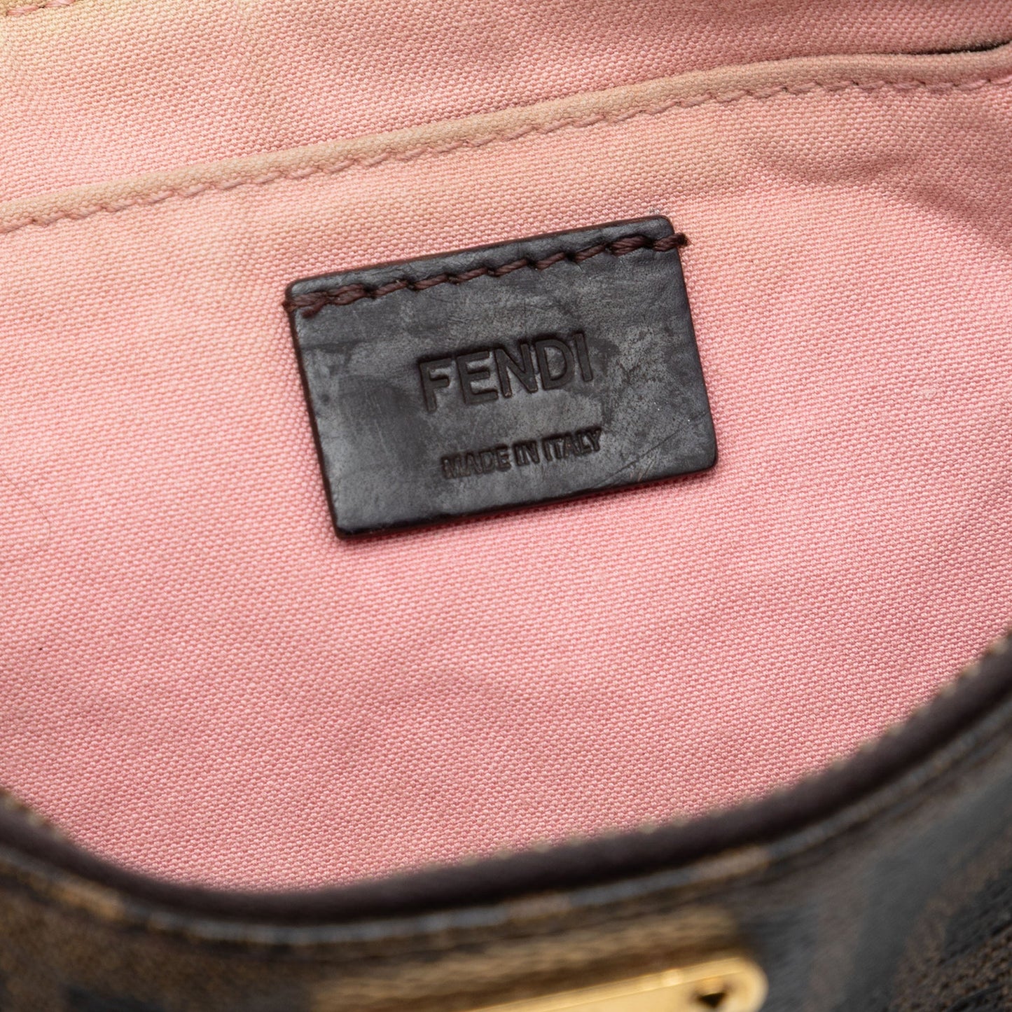 Fendi Zucca Spalmati Chain Pochette