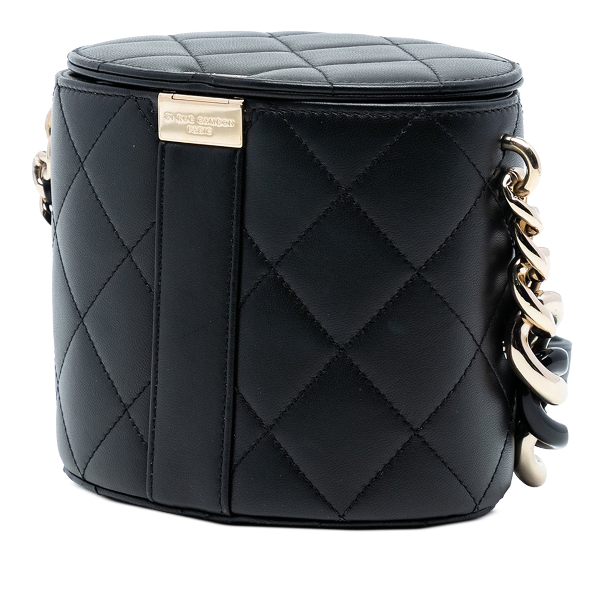Chanel Mini Quilted Lambskin Elegant Chain Vanity Case