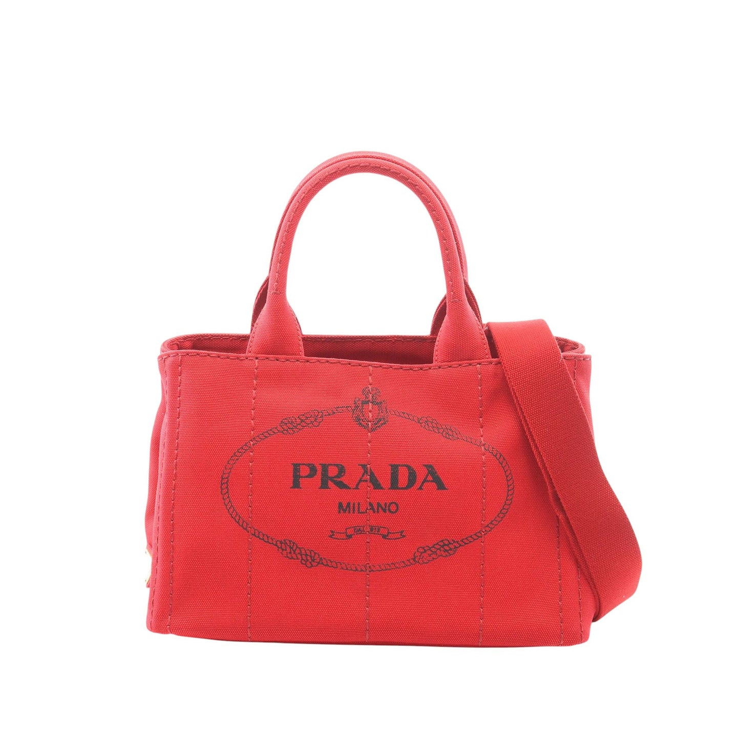 Prada Small Canvas Canapa Logo Tote