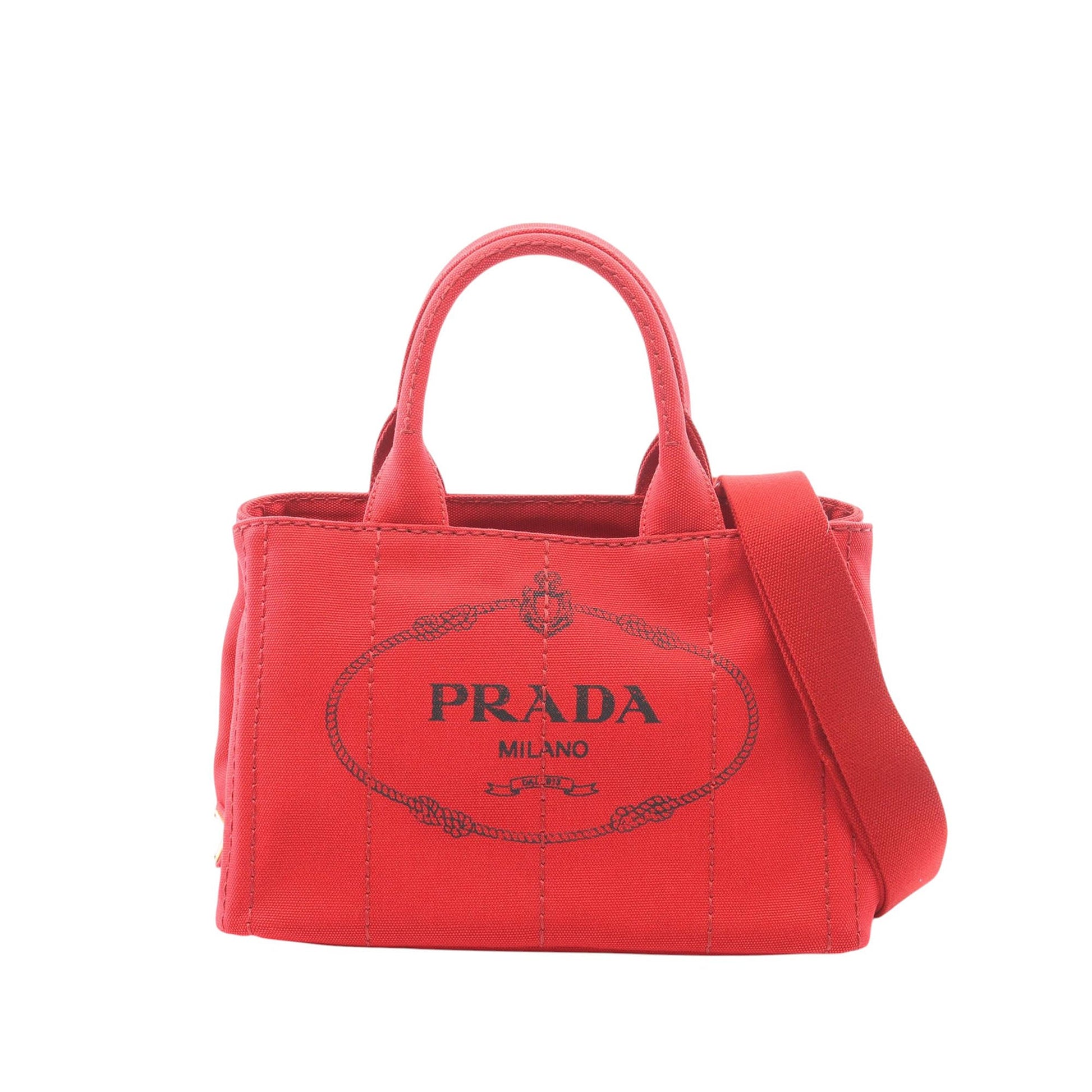 Prada Small Canvas Canapa Logo Tote