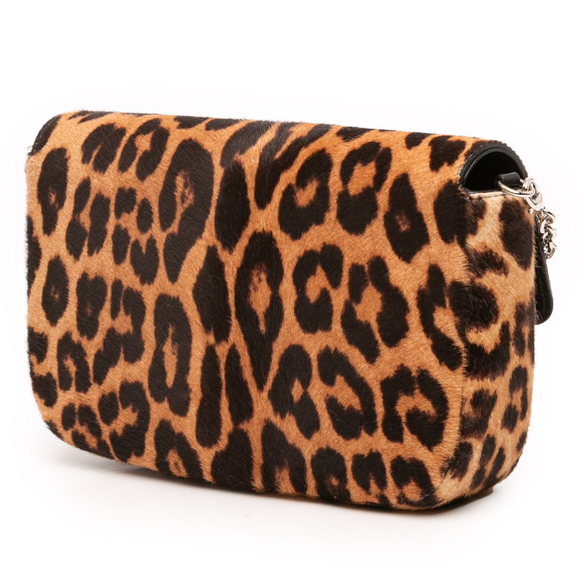 Dior Leopard Print Pony Hair Miss Dior Chain Flap