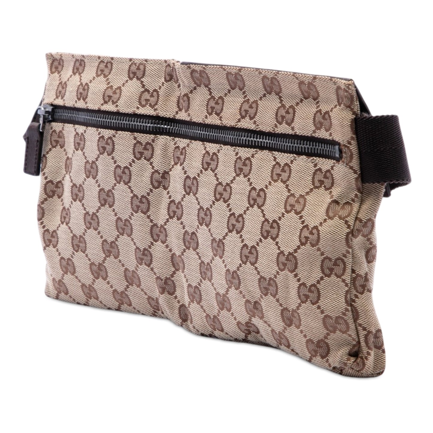 Gucci GG Canvas Double Pocket Belt Bag