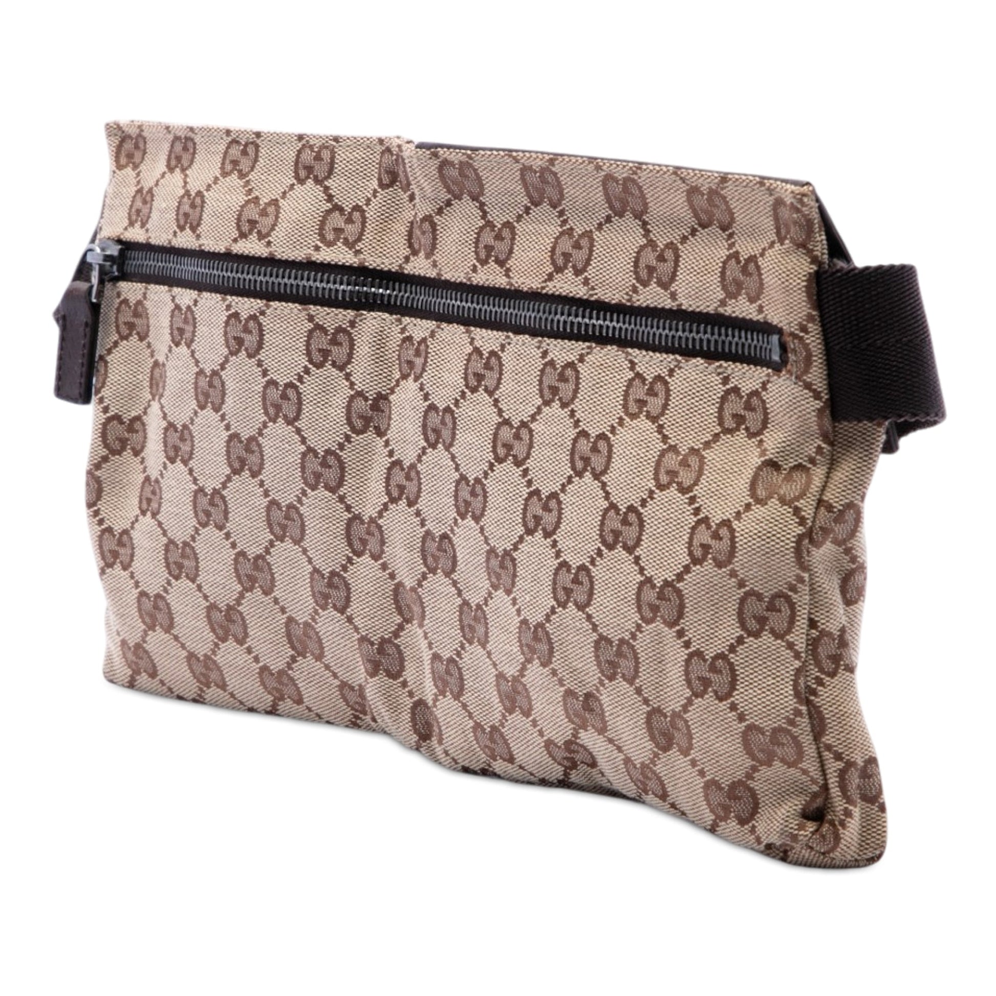 Gucci GG Canvas Double Pocket Belt Bag