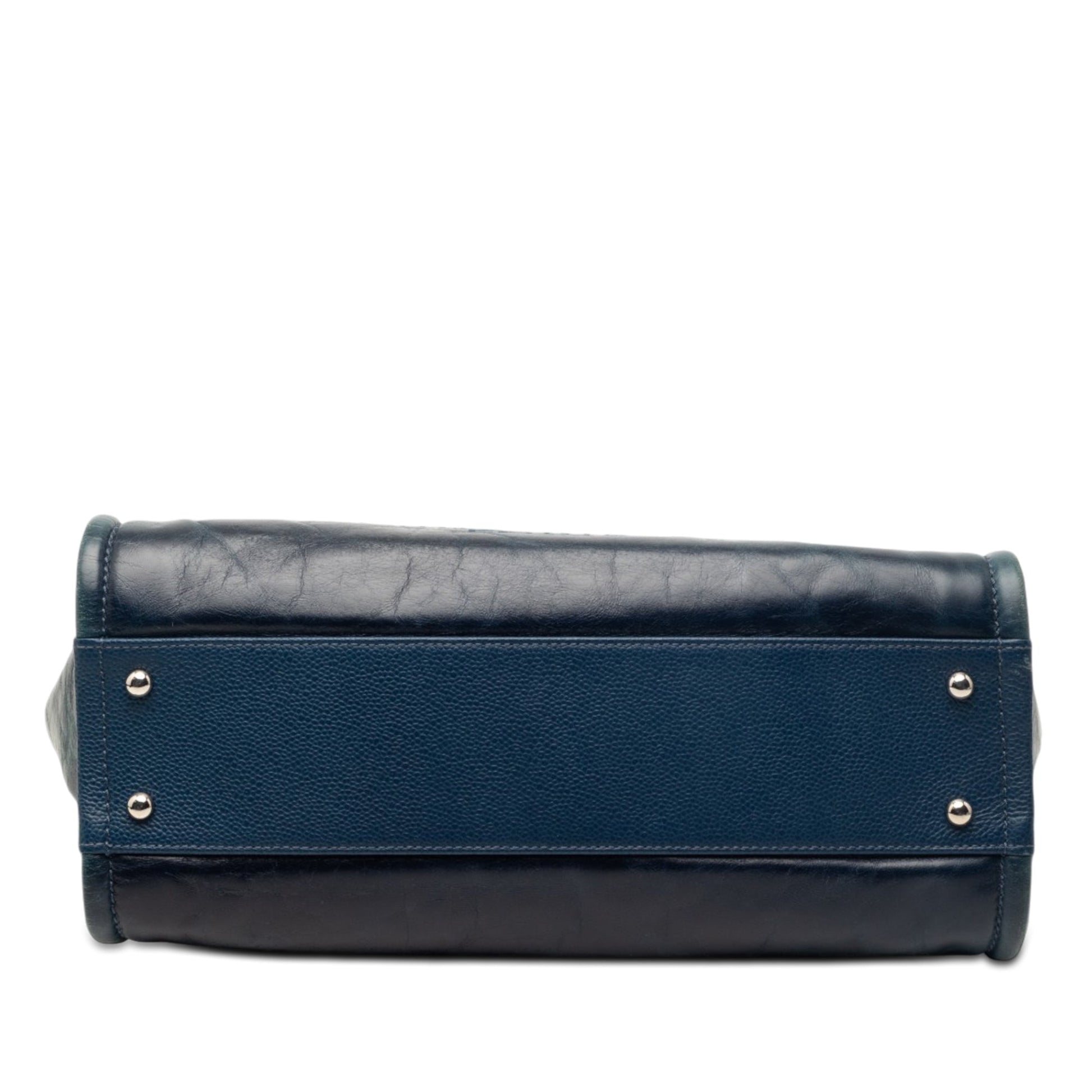 Small Glazed Calfskin Deauville Tote