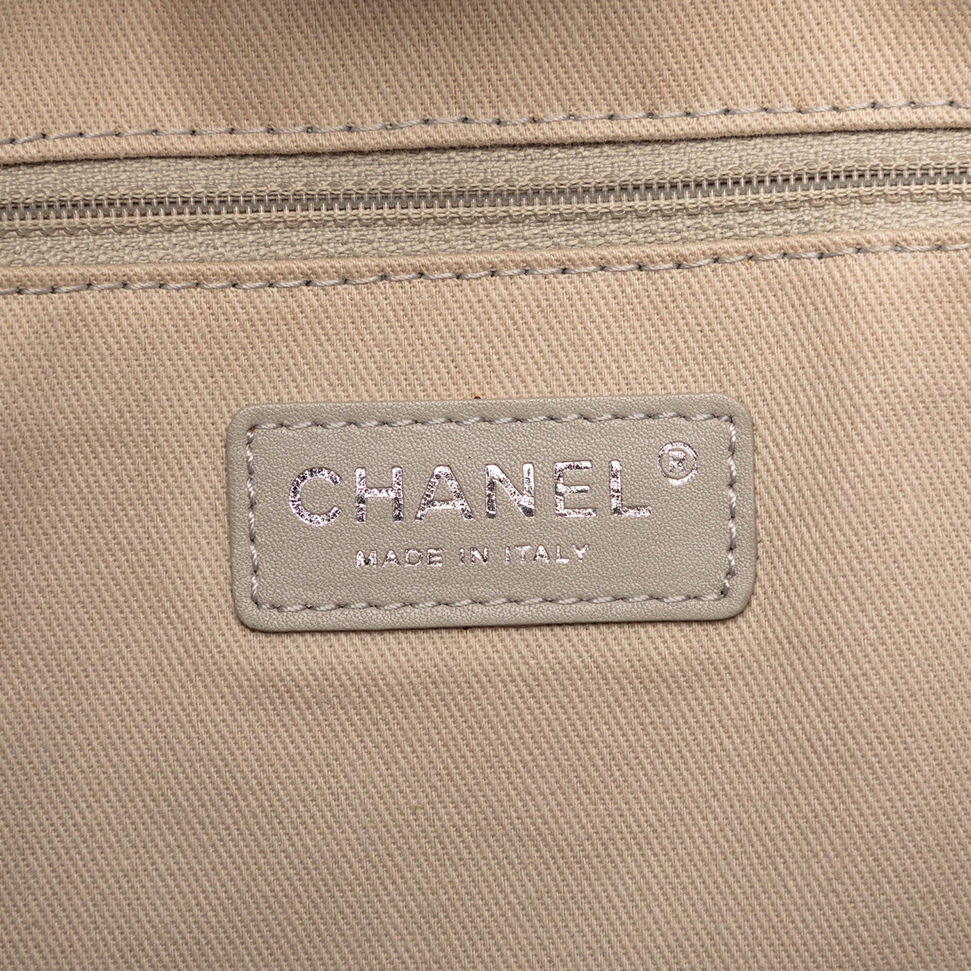 Small Glazed Calfskin Deauville Tote