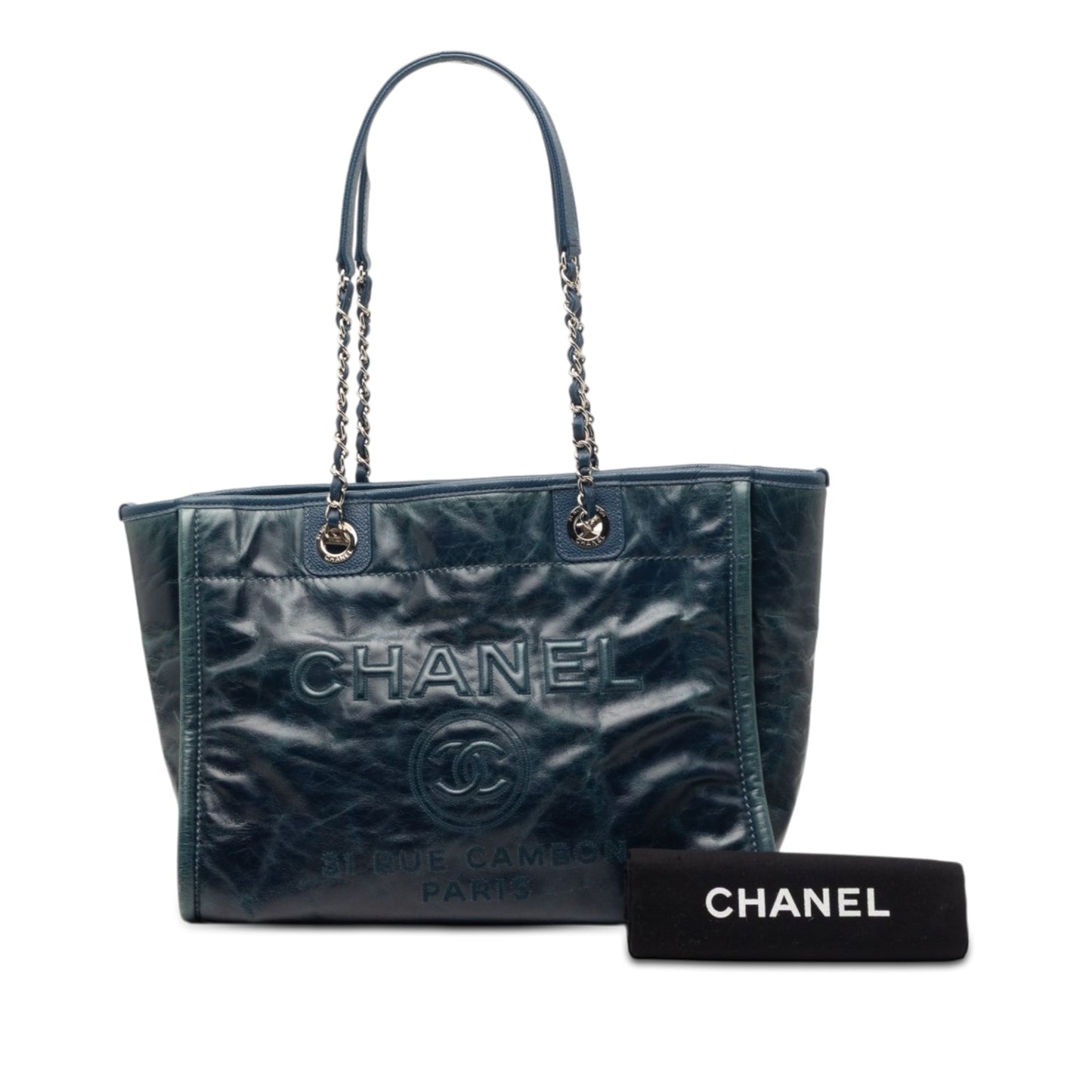 Small Glazed Calfskin Deauville Tote