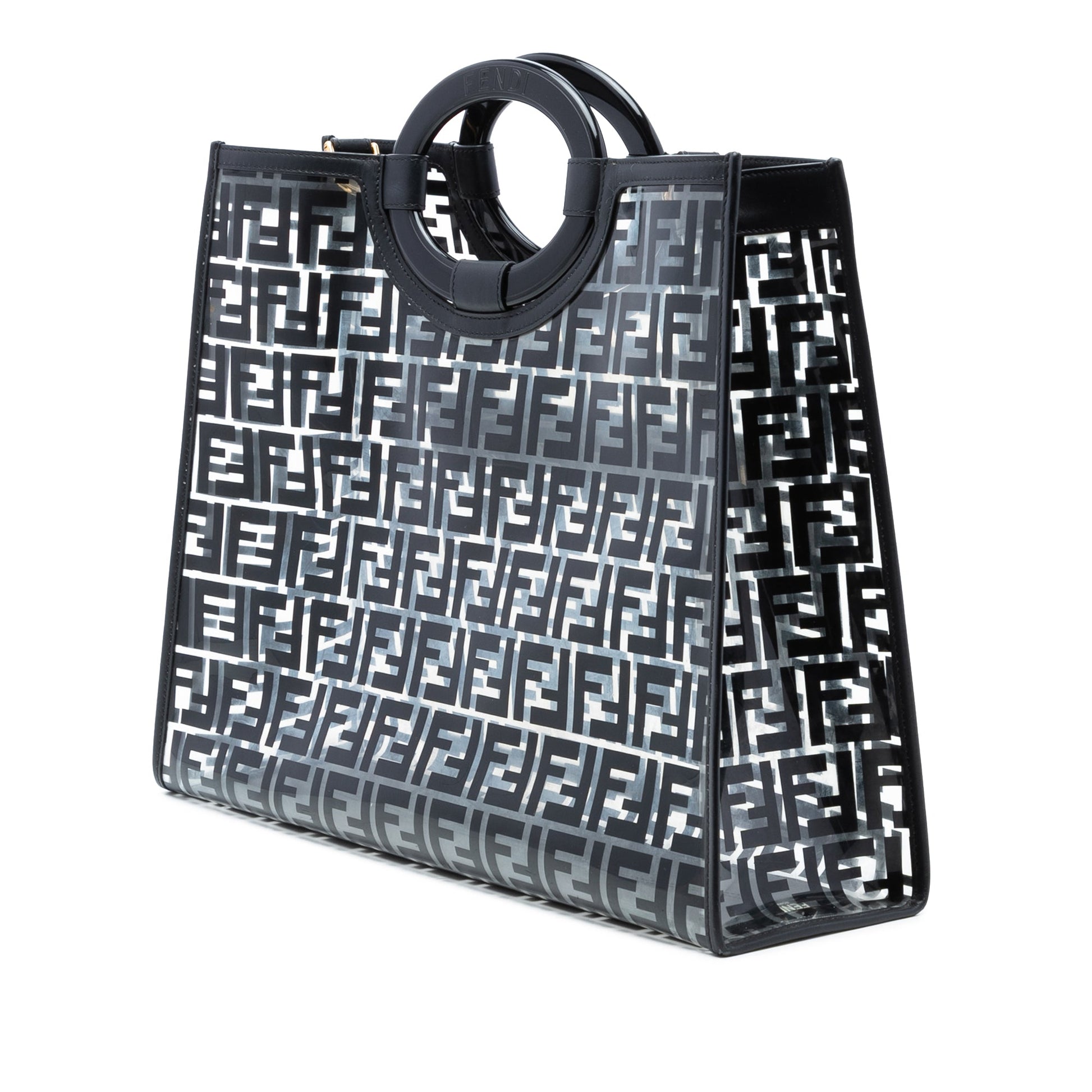 Fendi Medium FF PVC and Vitello Century Runaway Shopper Tote