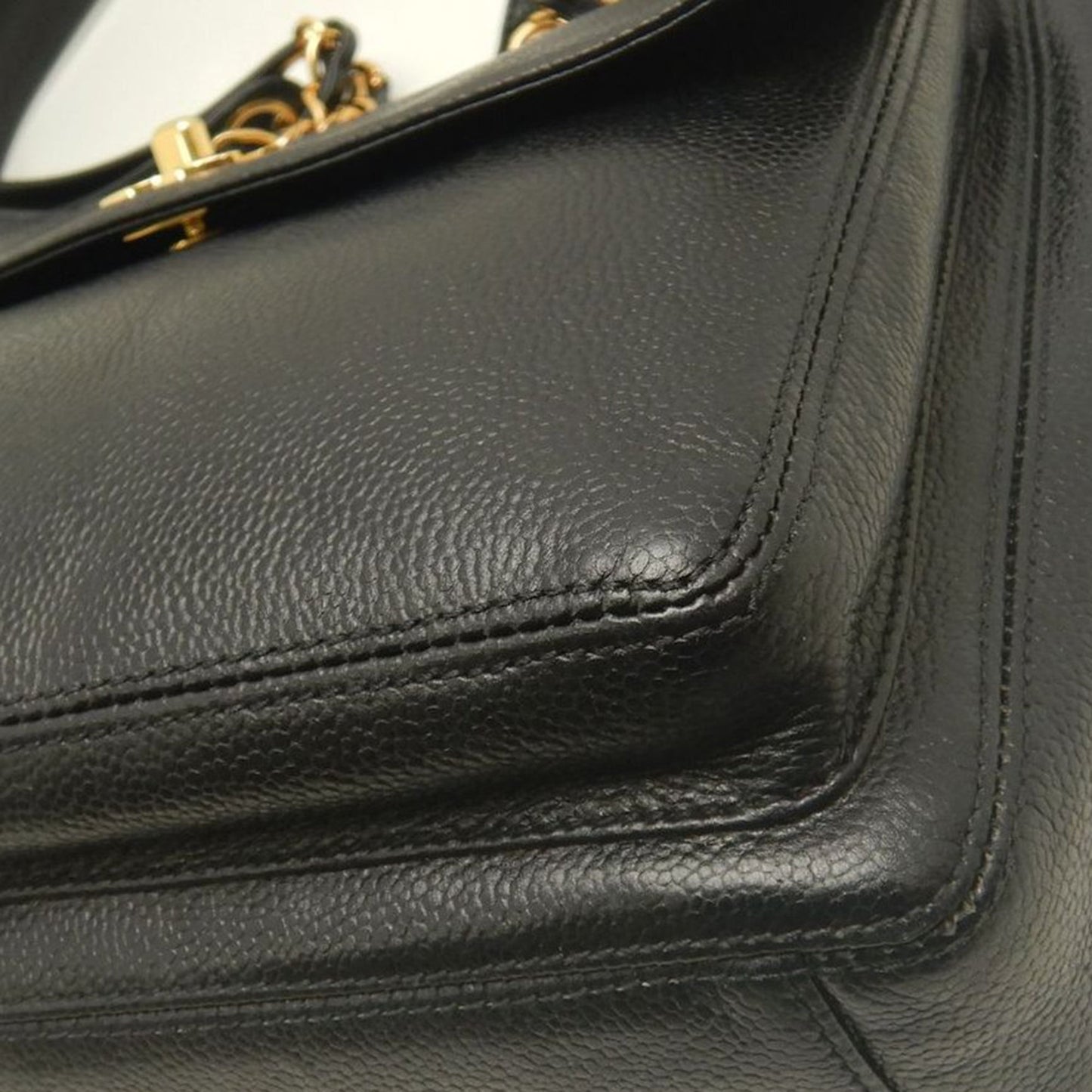Chanel CC Caviar Front Pocket Chain Tote