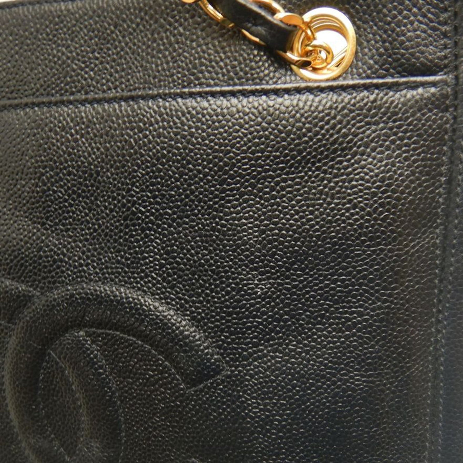 Chanel CC Caviar Front Pocket Chain Tote