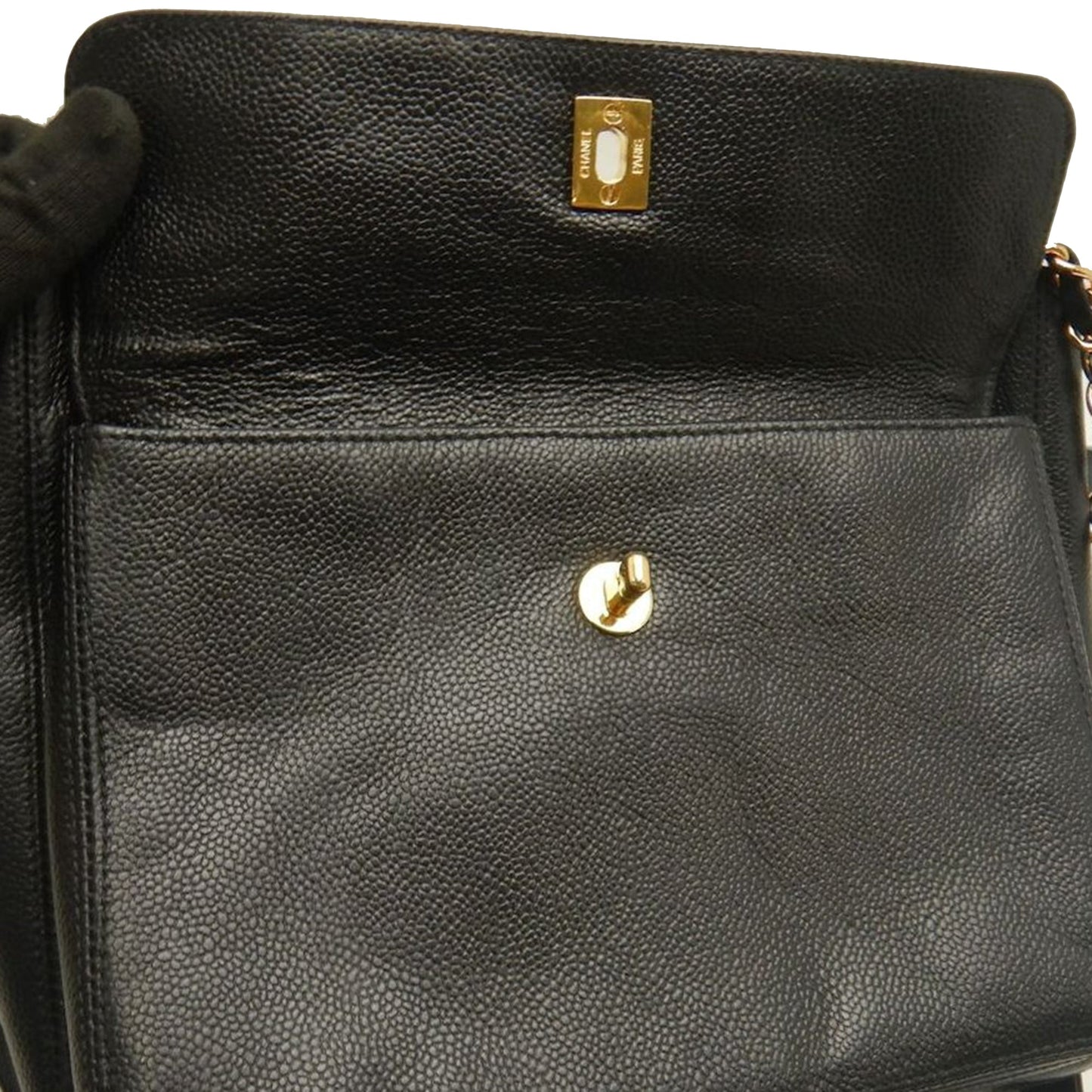 Chanel CC Caviar Front Pocket Chain Tote