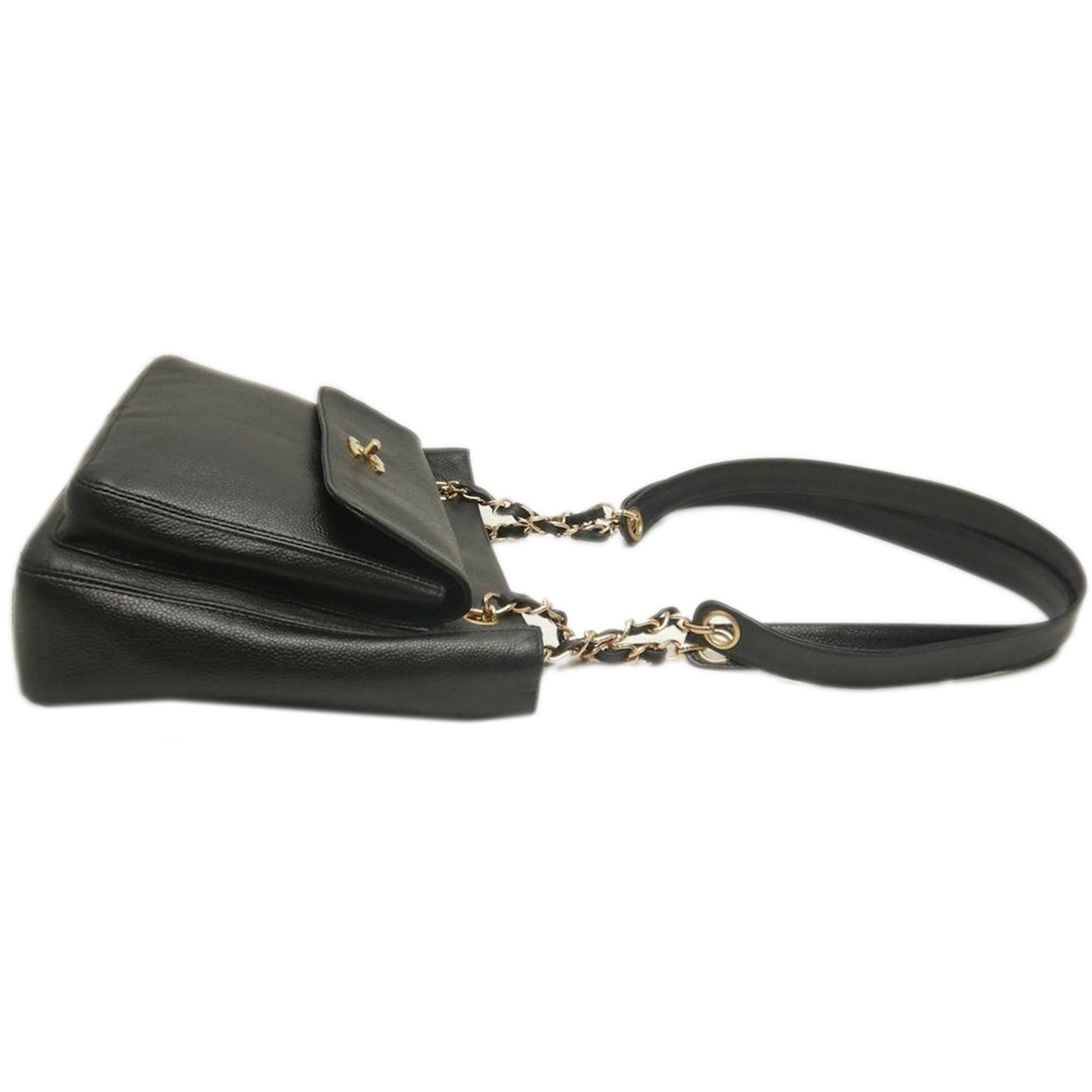 Chanel CC Caviar Front Pocket Chain Tote