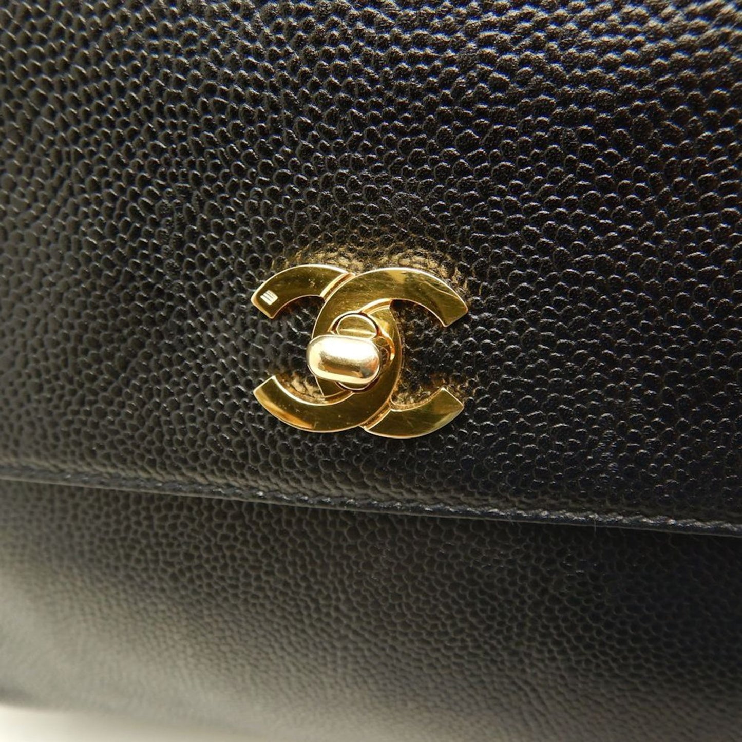 Chanel CC Caviar Front Pocket Chain Tote