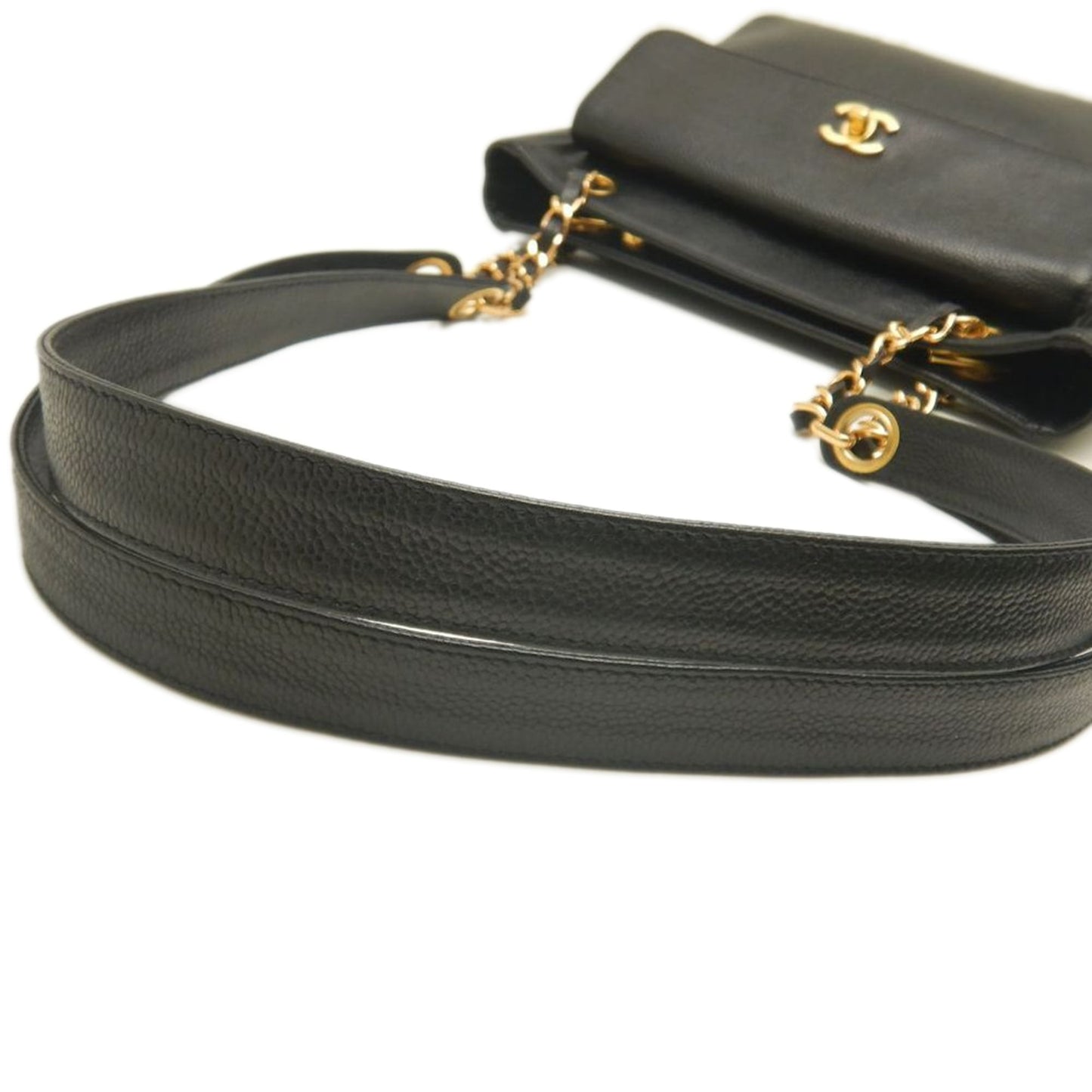 Chanel CC Caviar Front Pocket Chain Tote