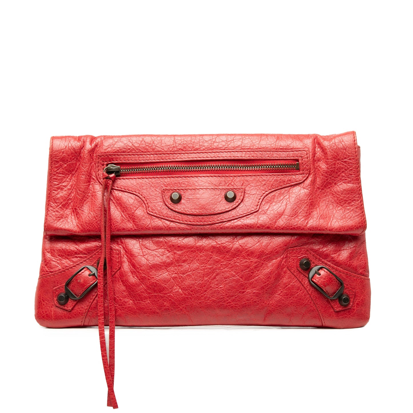 Balenciaga Lambskin Motocross Classic City Clutch