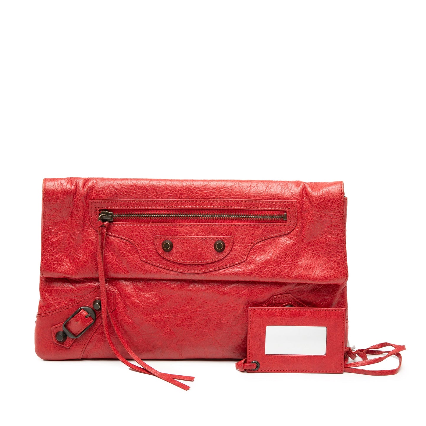 Balenciaga Lambskin Motocross Classic City Clutch
