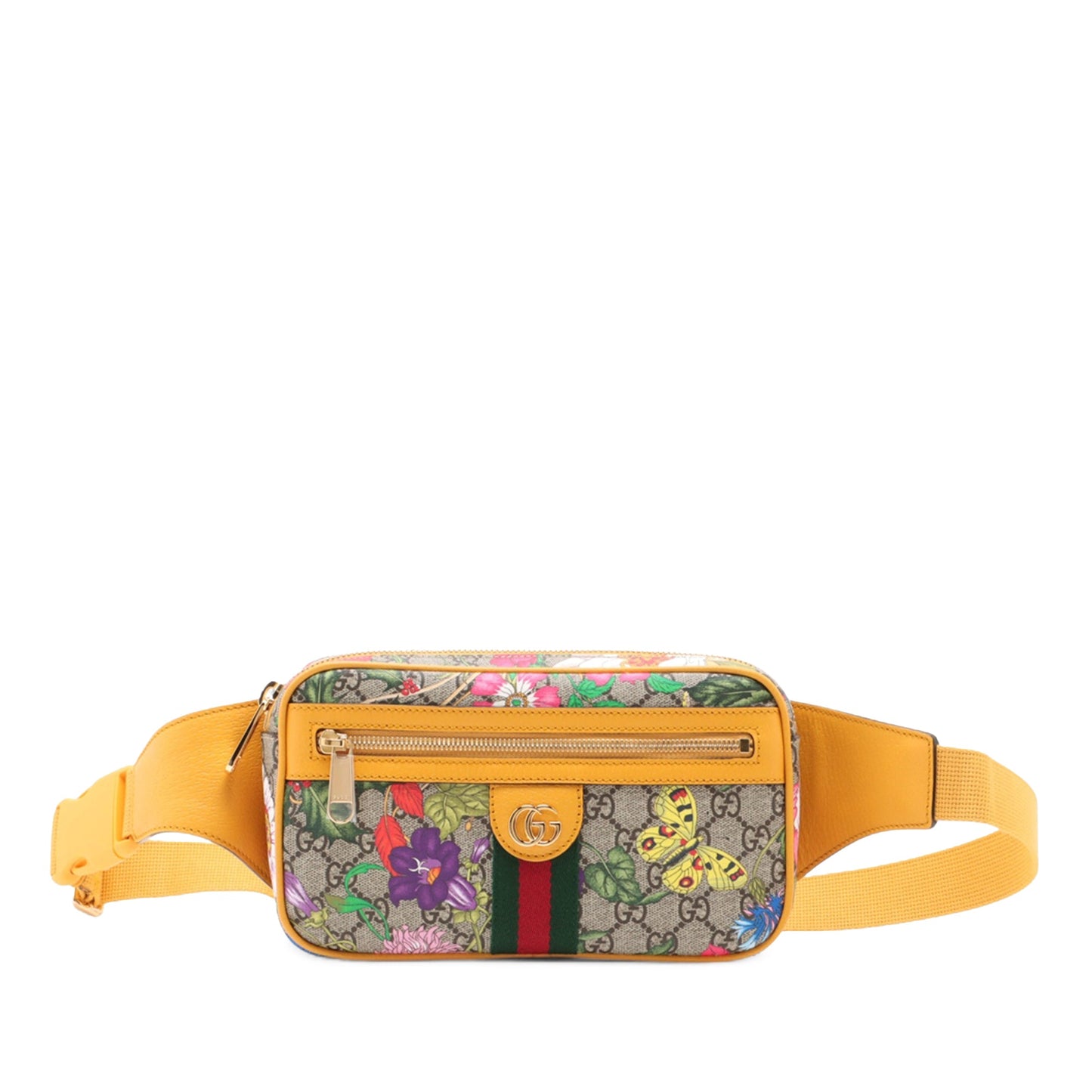 Gucci Small GG Supreme Flora Web Ophidia Belt Bag