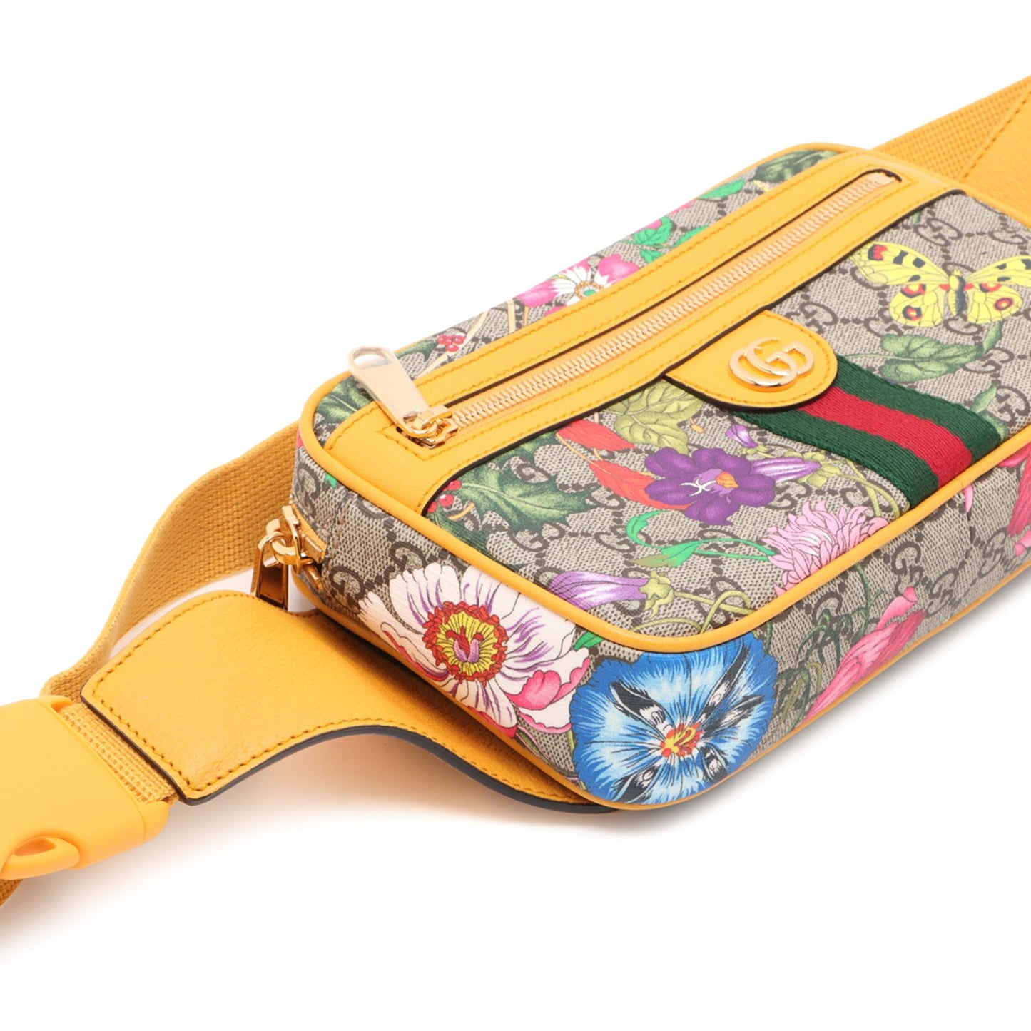 Gucci Small GG Supreme Flora Web Ophidia Belt Bag