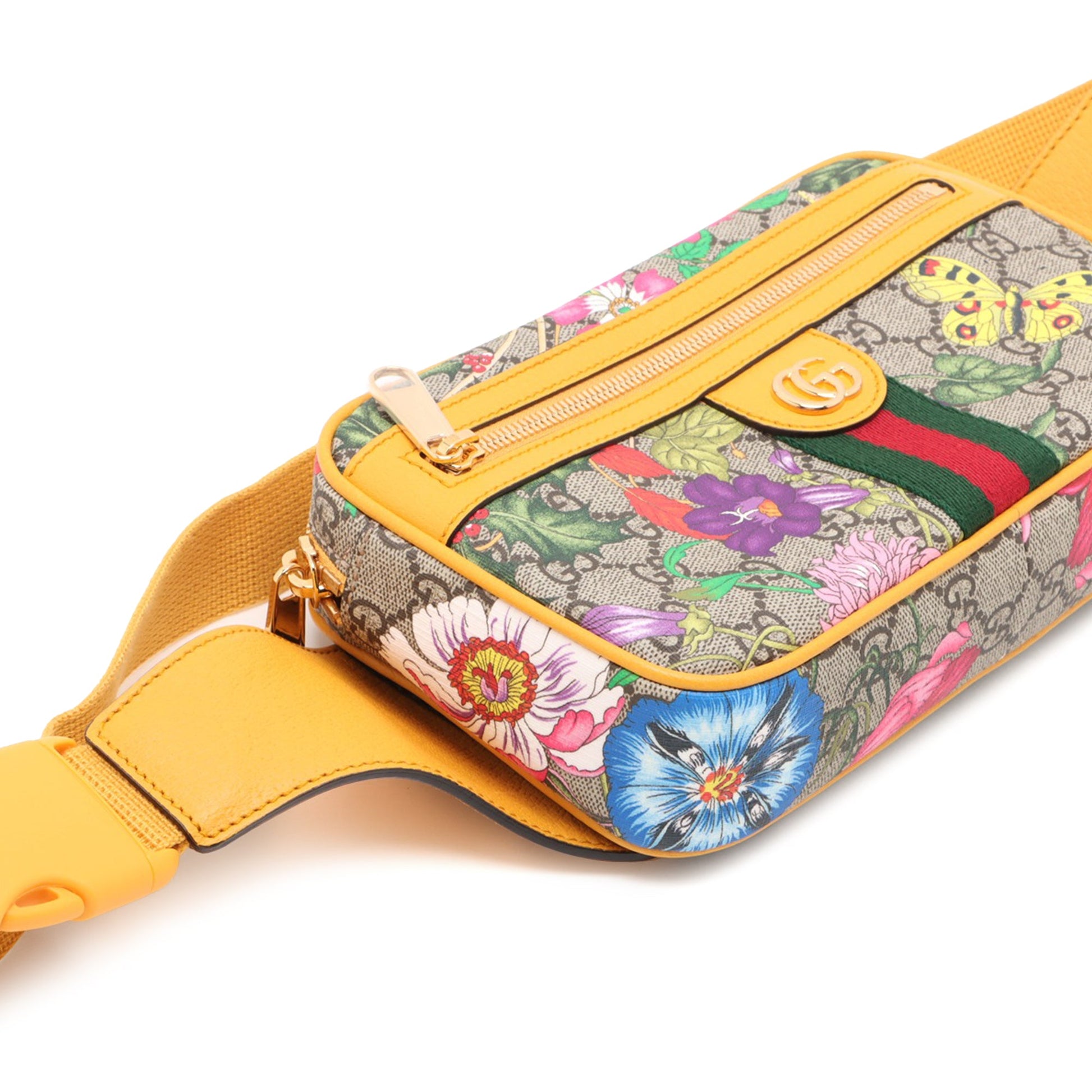 Gucci Small GG Supreme Flora Web Ophidia Belt Bag