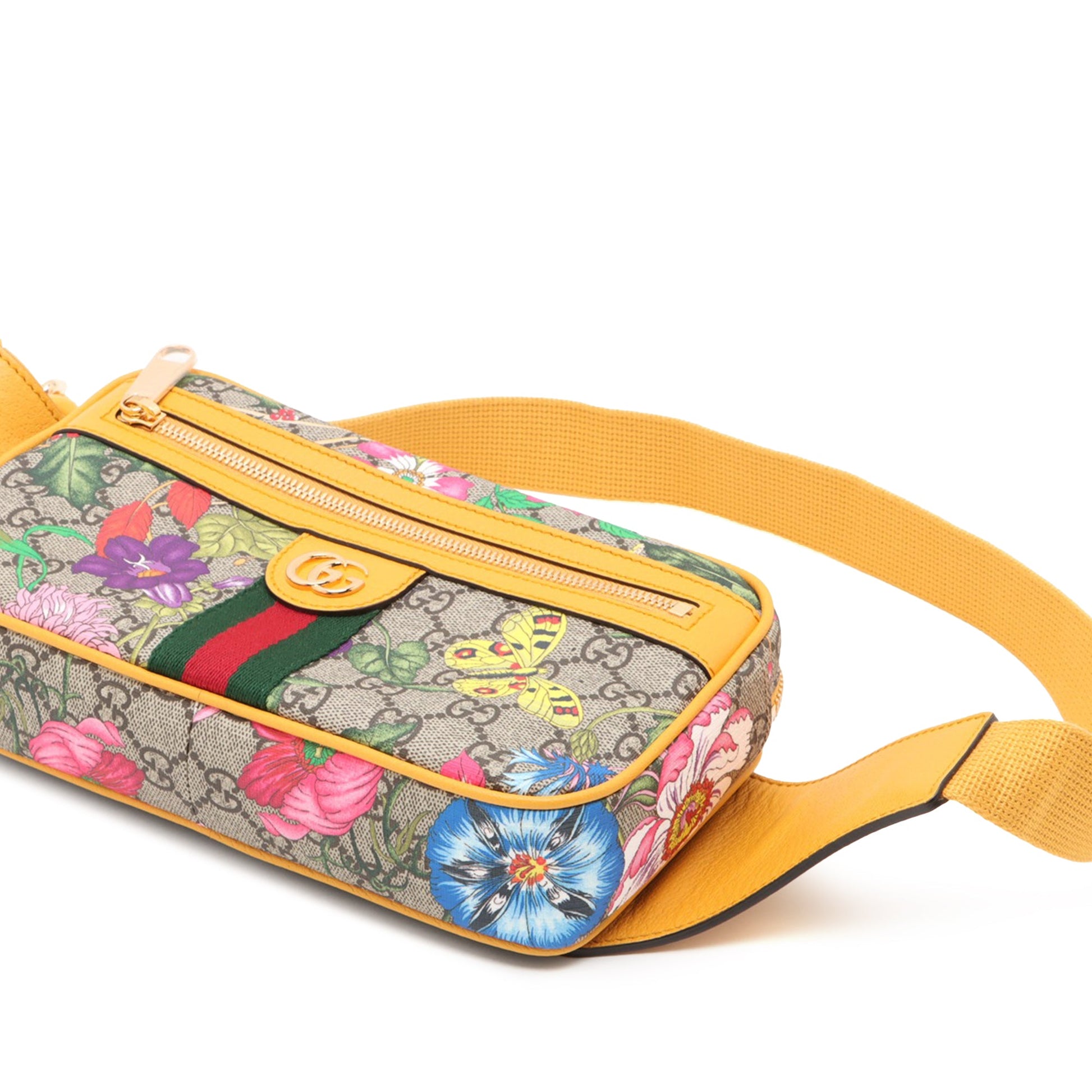 Gucci Small GG Supreme Flora Web Ophidia Belt Bag