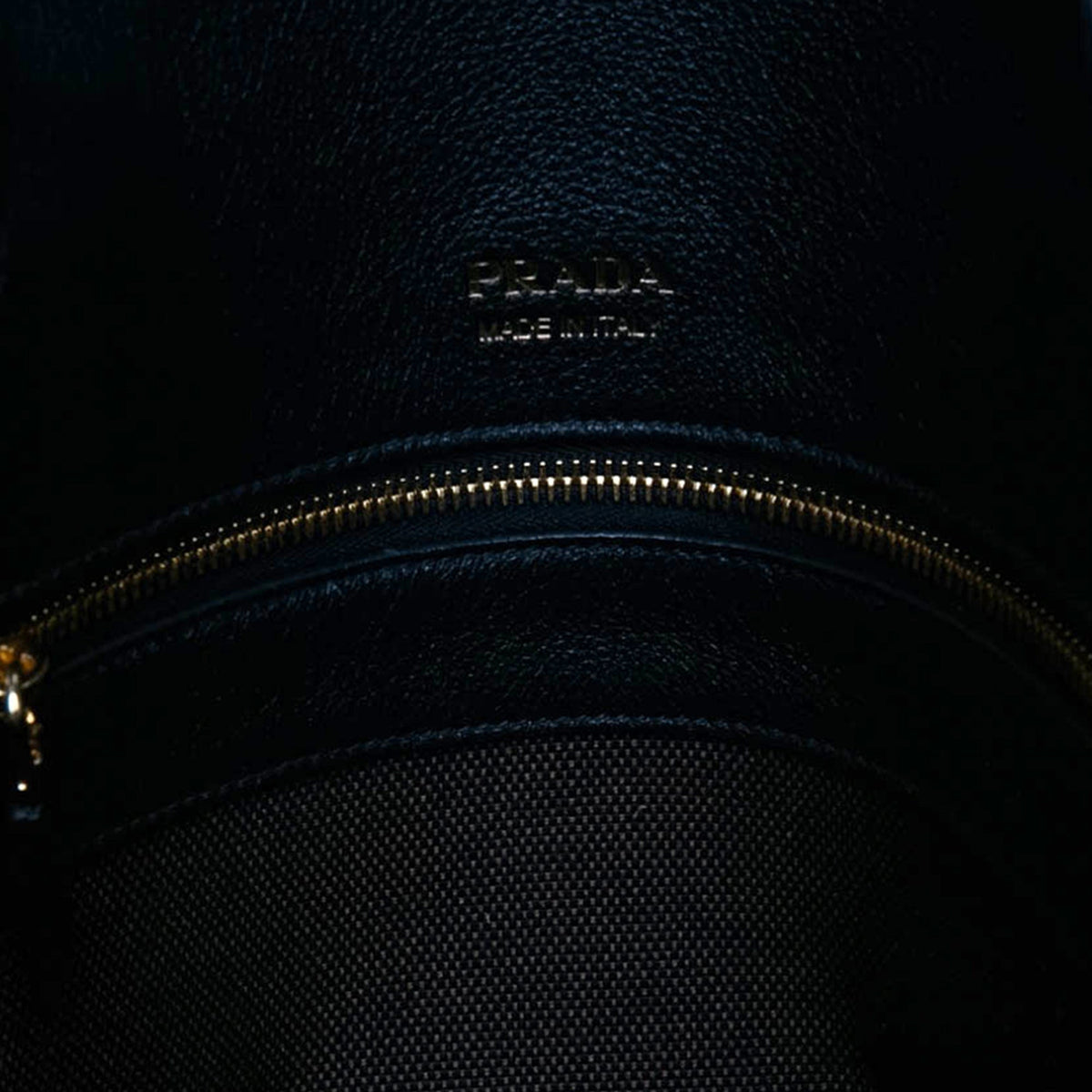 Prada Large Soft Grain Leather Tote — Black