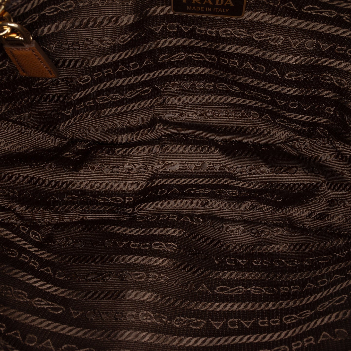 Prada Saffiano Trimmed Re Nylon Demi Lune Satchel