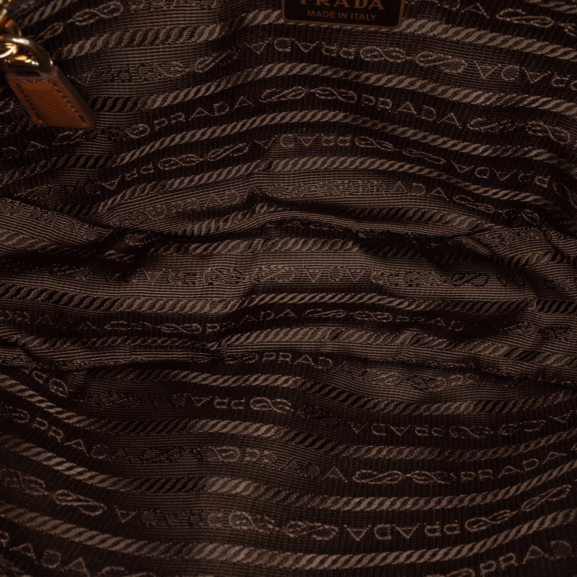 Prada Saffiano Trimmed Re Nylon Demi Lune Satchel