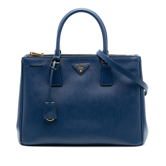 Prada Medium Saffiano Lux Galleria Double Zip Satchel