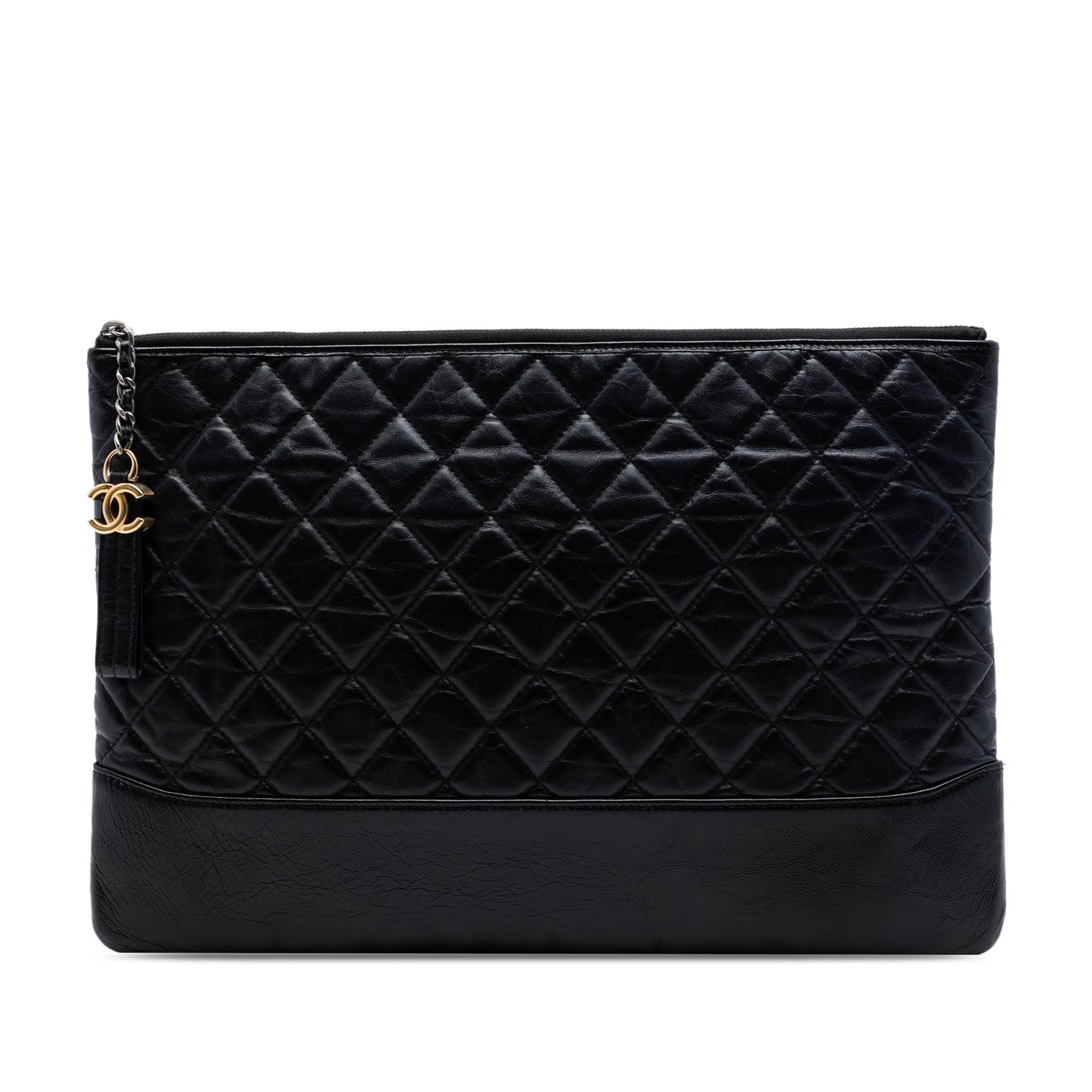 Chanel Large Aged Calfskin Gabrielle O Case Clutch