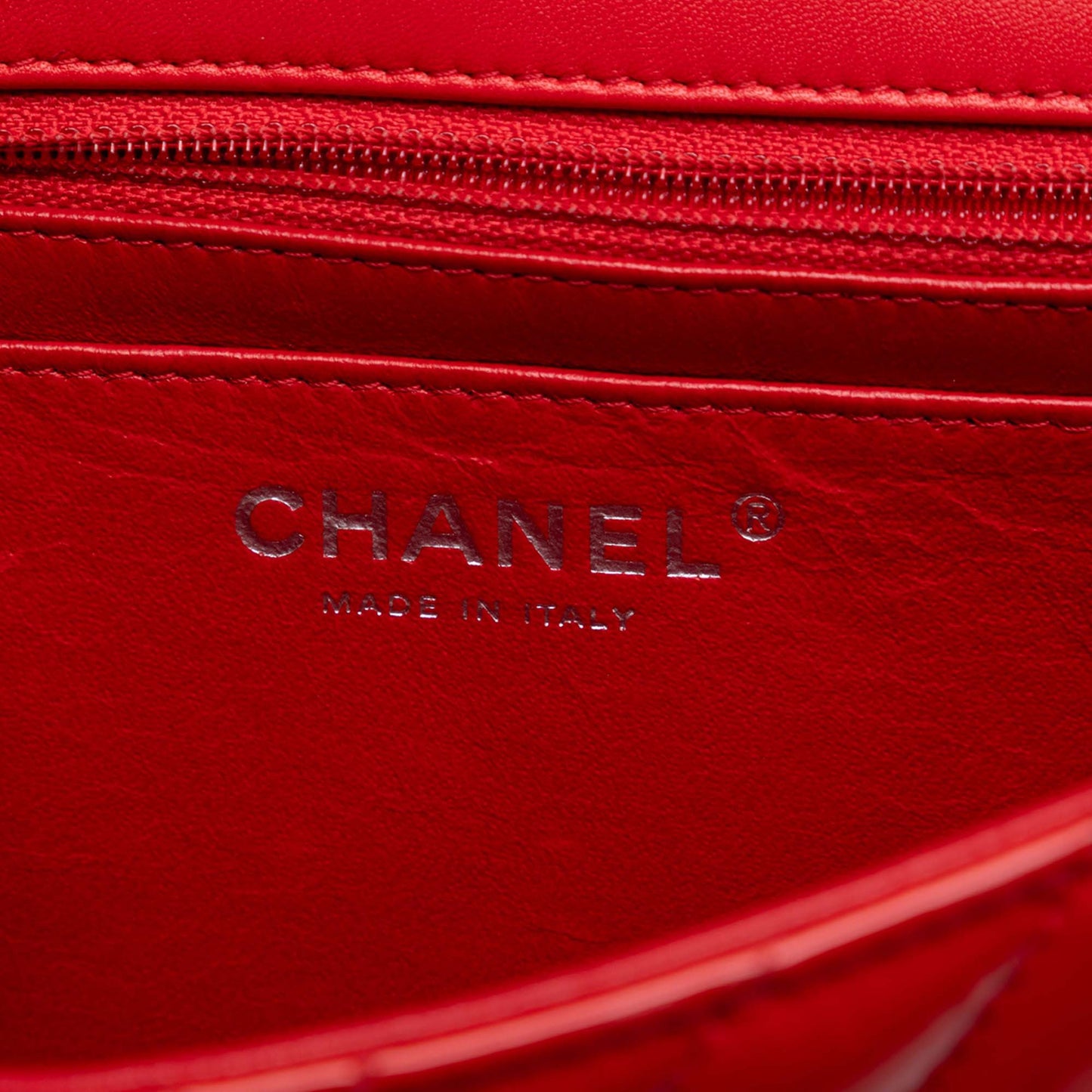 Chanel Mini Rectangular Classic Chevron Patent Single Flap
